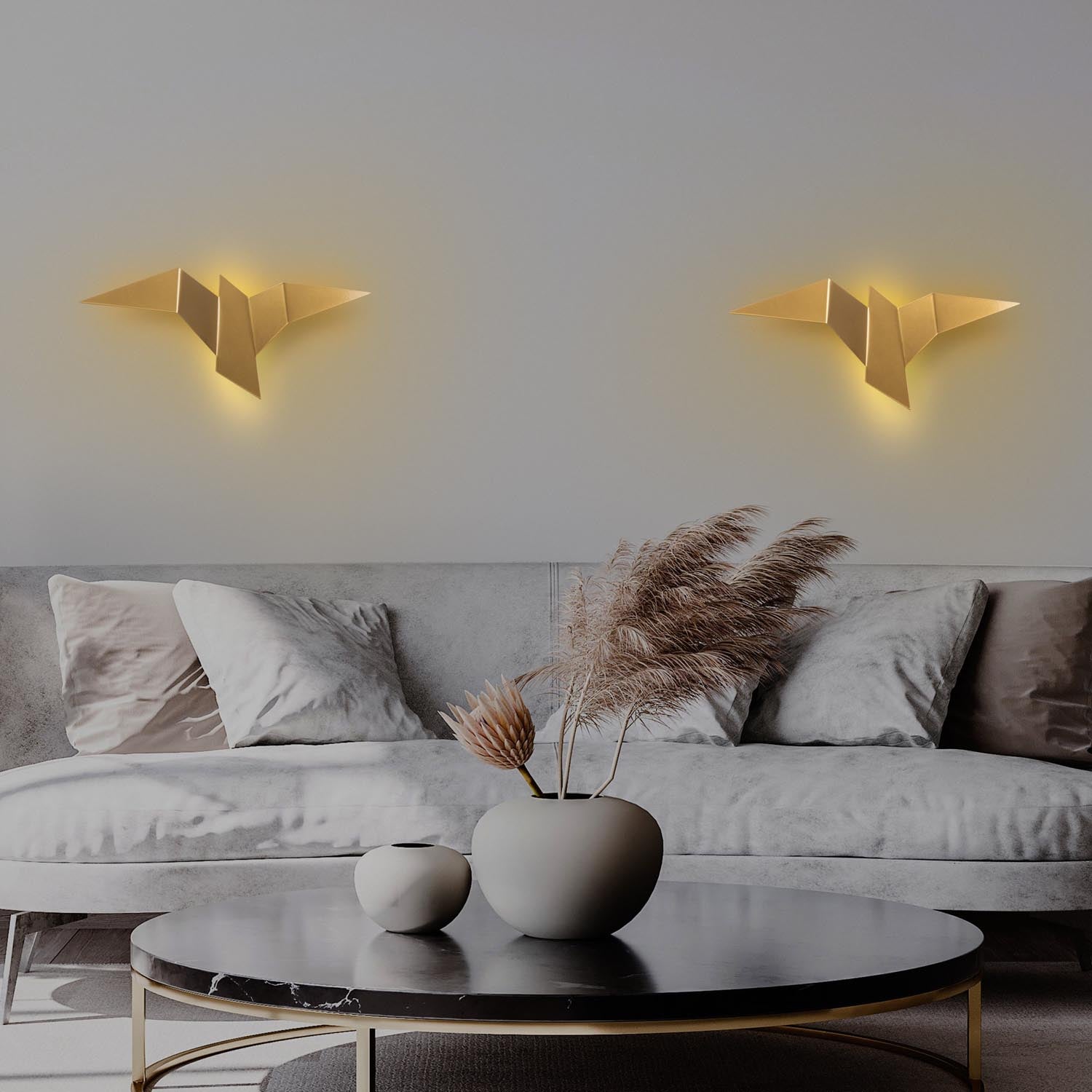 Pacalı - 13503 - L in Gold präsentiert im Onlineshop von KAQTU Design AG. Wandleuchte ist von Opviq