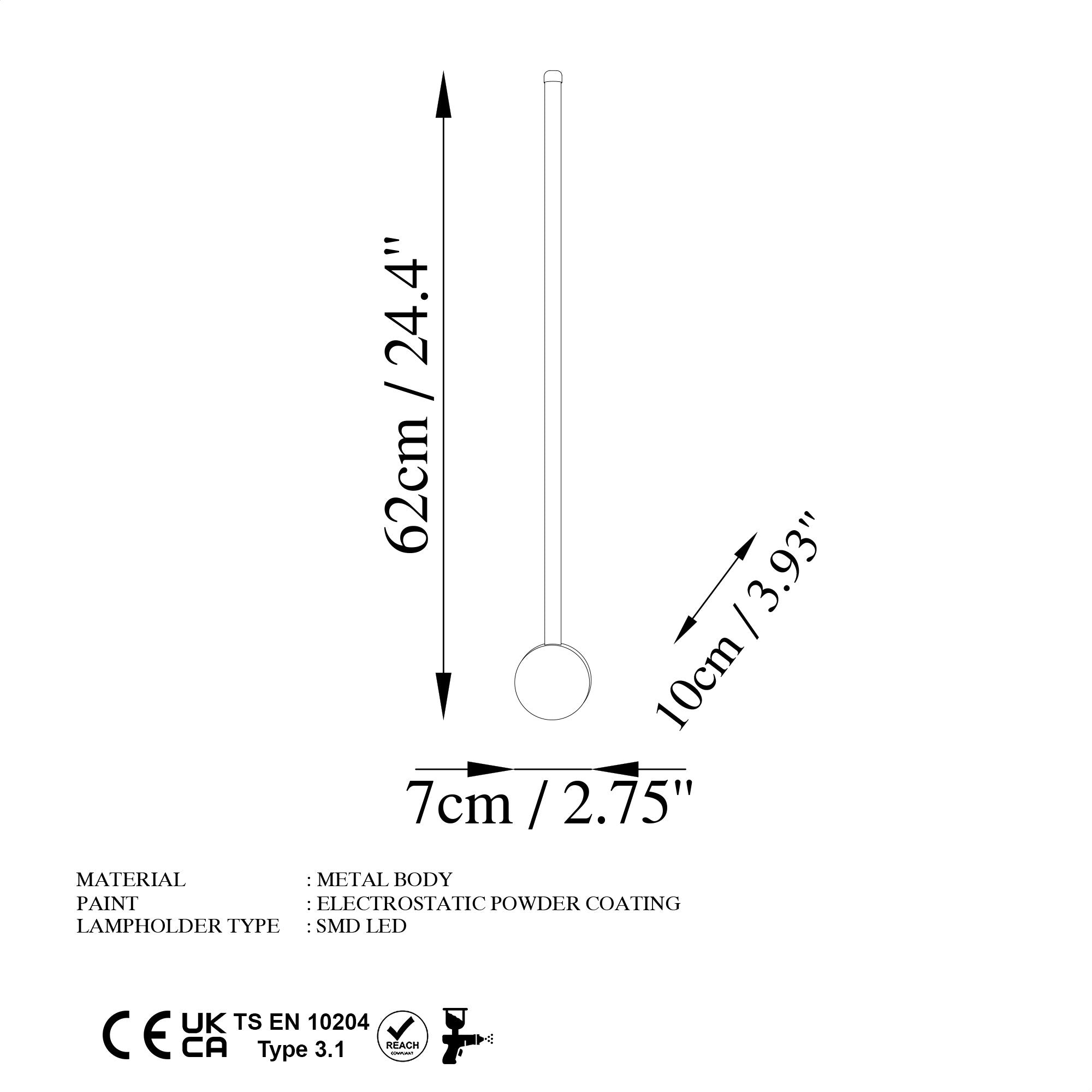 Sword - 13480 in Schwarz präsentiert im Onlineshop von KAQTU Design AG. Wandleuchte ist von Opviq