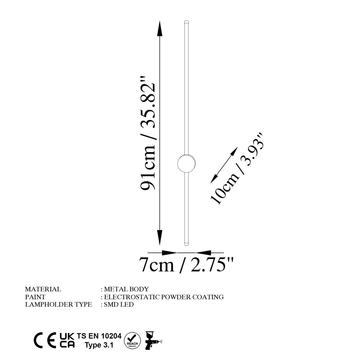 Sword Wandleuchte - Weiss in Weiss präsentiert im Onlineshop von KAQTU Design AG. Wandleuchte ist von Opviq