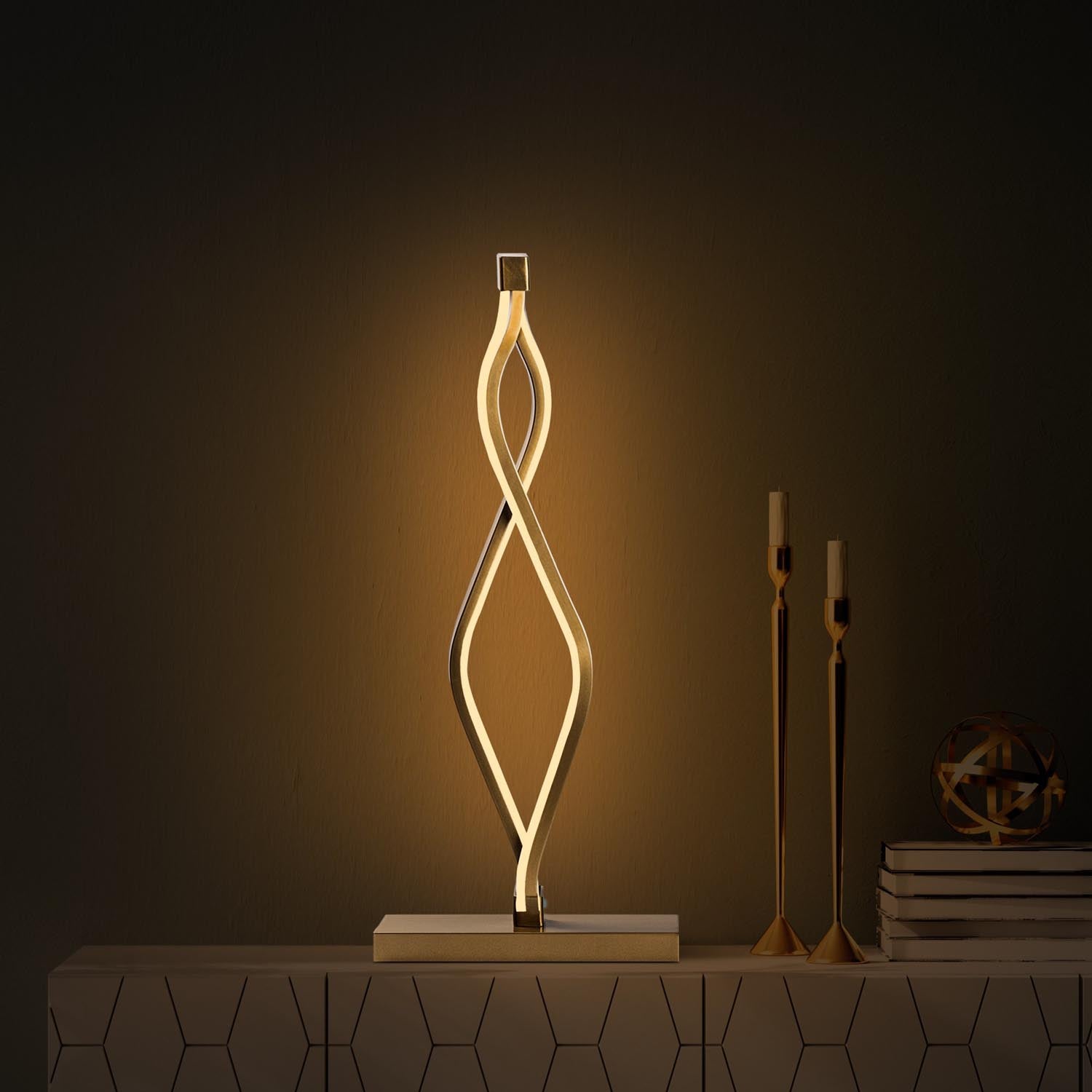 Zozo - 13292 in Gold präsentiert im Onlineshop von KAQTU Design AG. Tischleuchte ist von Opviq