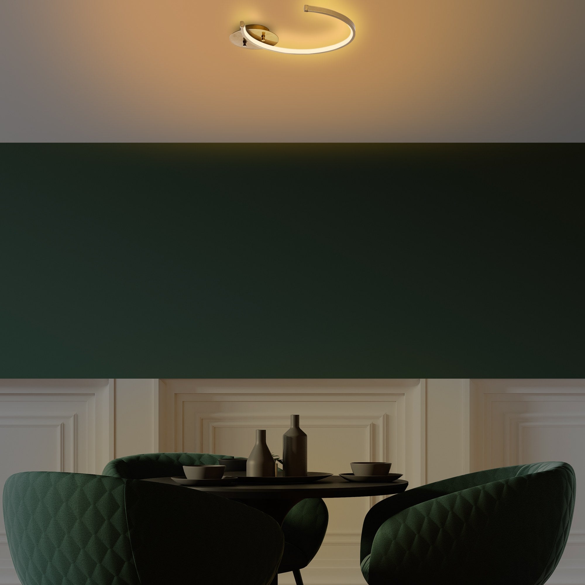 Moon - 13326 in Gold präsentiert im Onlineshop von KAQTU Design AG. Deckenleuchte ist von Opviq