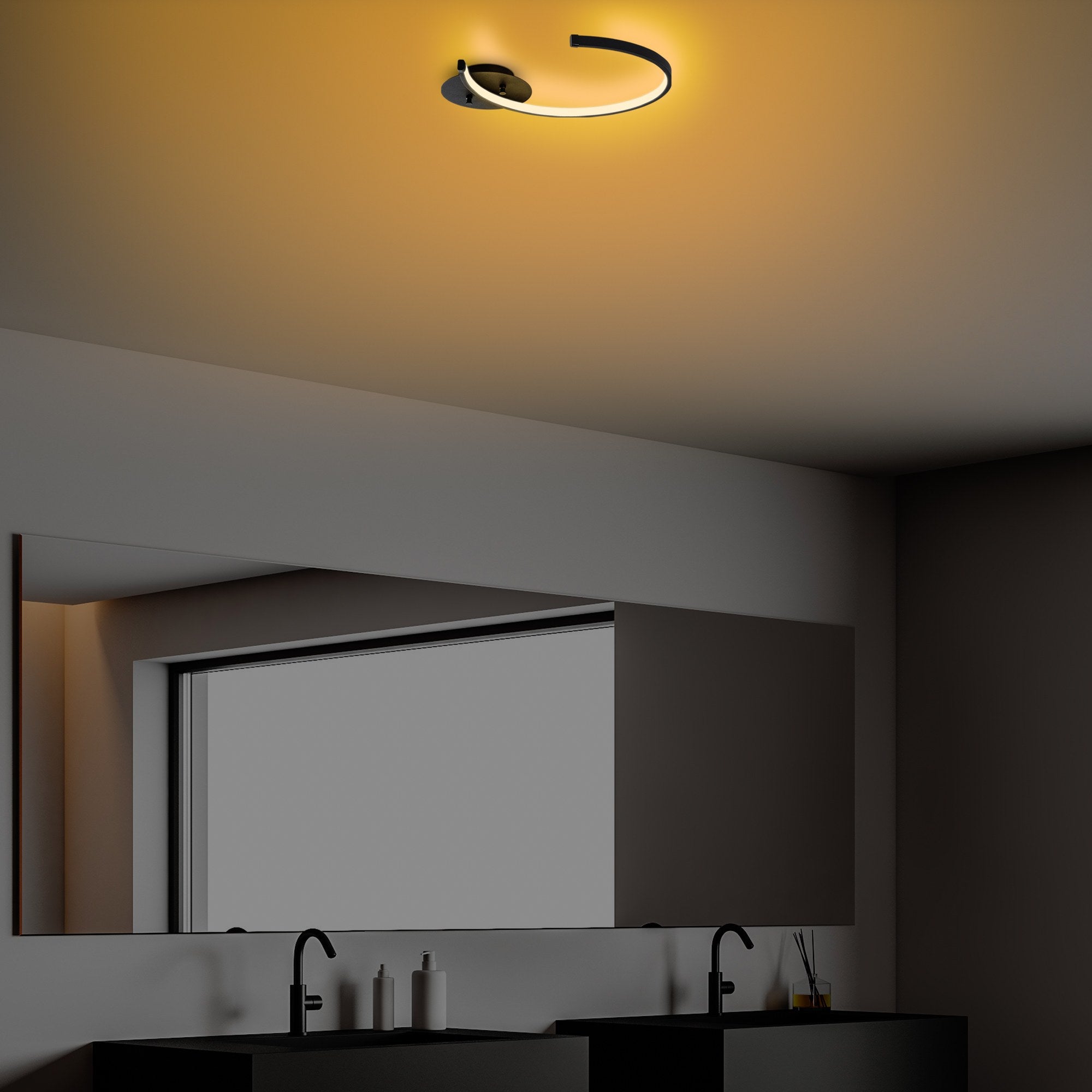 Moon - 13327 in Schwarz präsentiert im Onlineshop von KAQTU Design AG. Deckenleuchte ist von Opviq