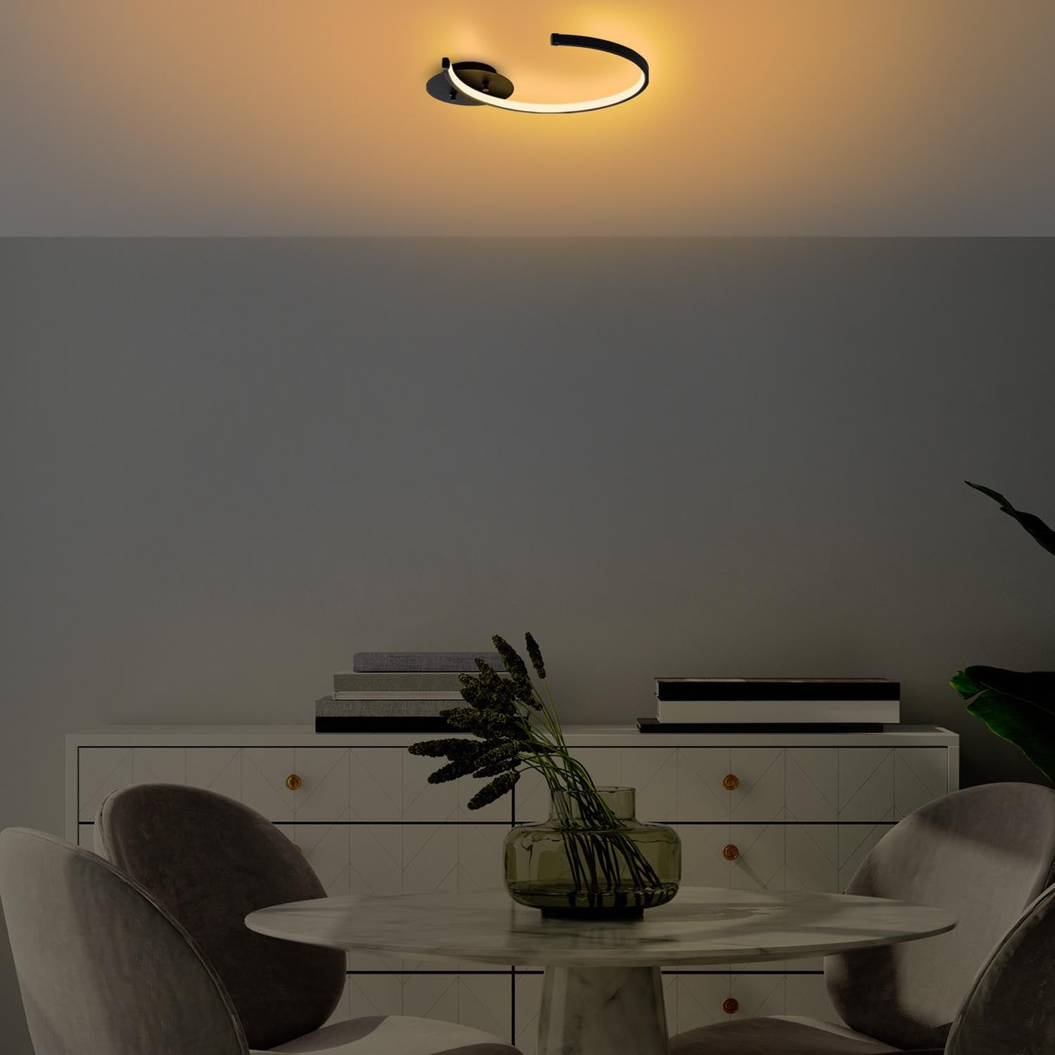 Moon - 13327 in Schwarz präsentiert im Onlineshop von KAQTU Design AG. Deckenleuchte ist von Opviq