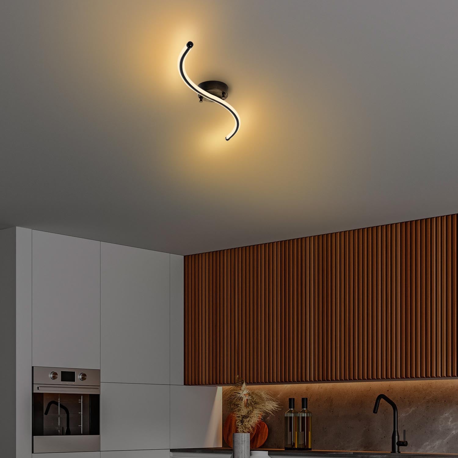 Yılan - 13278 in Schwarz präsentiert im Onlineshop von KAQTU Design AG. Deckenleuchte ist von Opviq