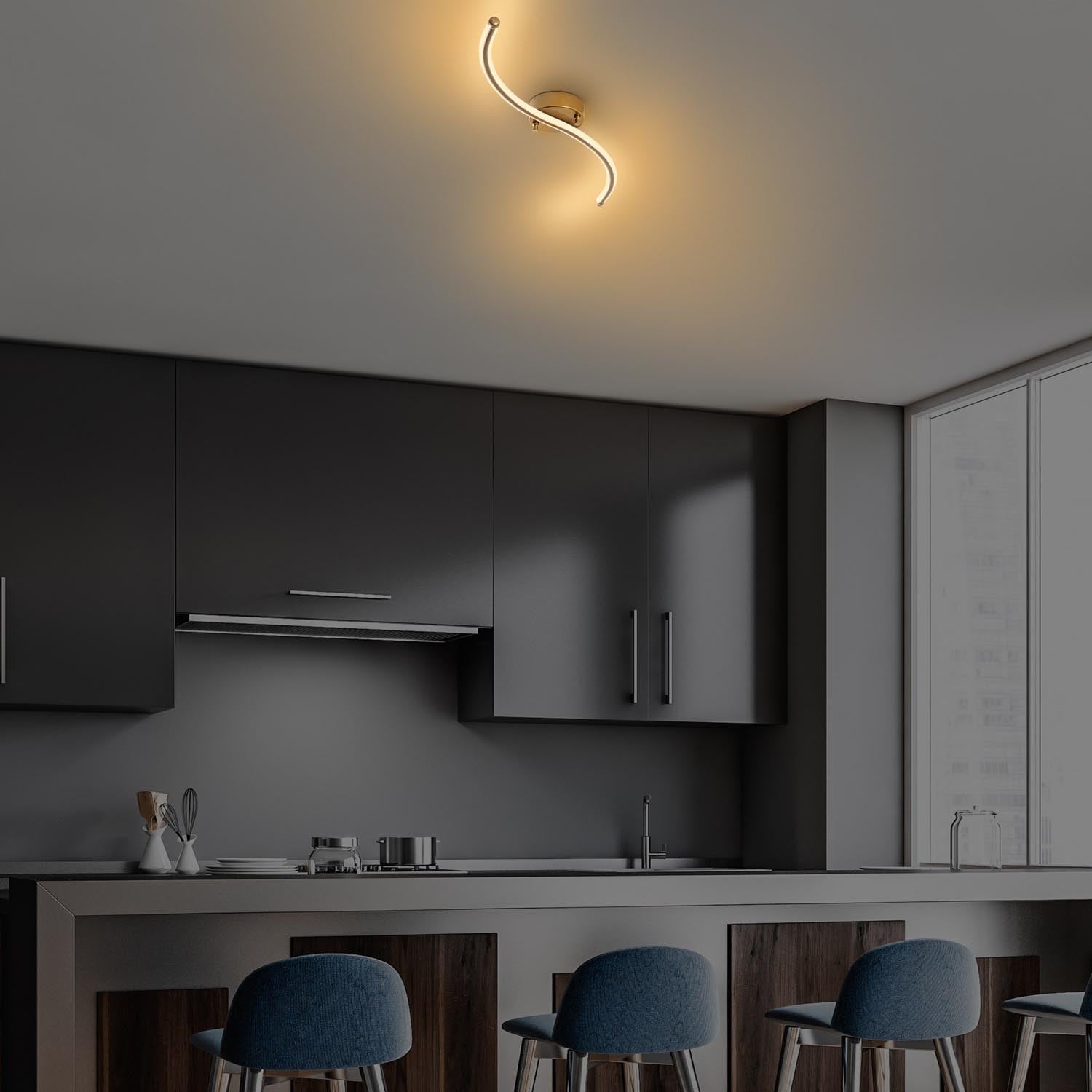 Yılan - 13279 in Gold präsentiert im Onlineshop von KAQTU Design AG. Deckenleuchte ist von Opviq