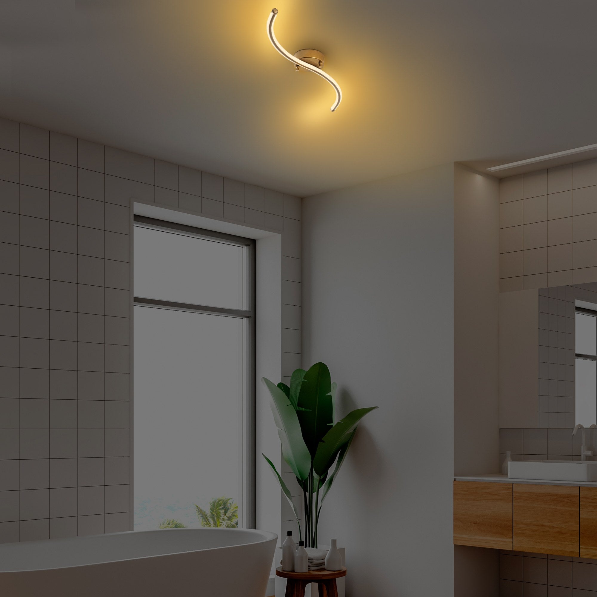 Yılan - 13279 in Gold präsentiert im Onlineshop von KAQTU Design AG. Deckenleuchte ist von Opviq