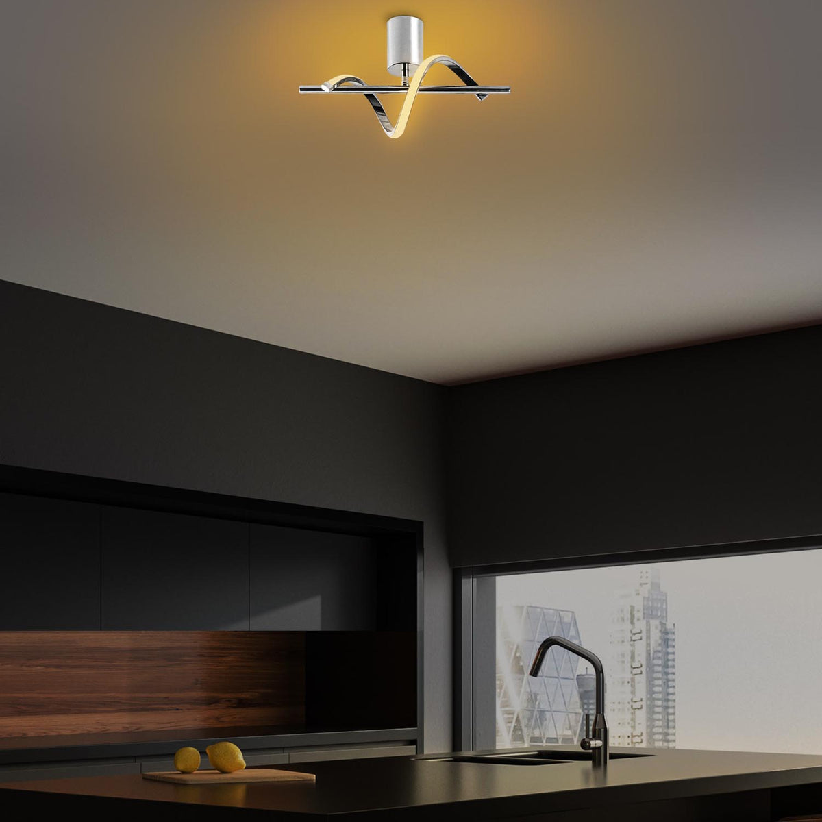 Lıkma Deckenlampe - Chrome in Chrome präsentiert im Onlineshop von KAQTU Design AG. Deckenleuchte ist von Opviq
