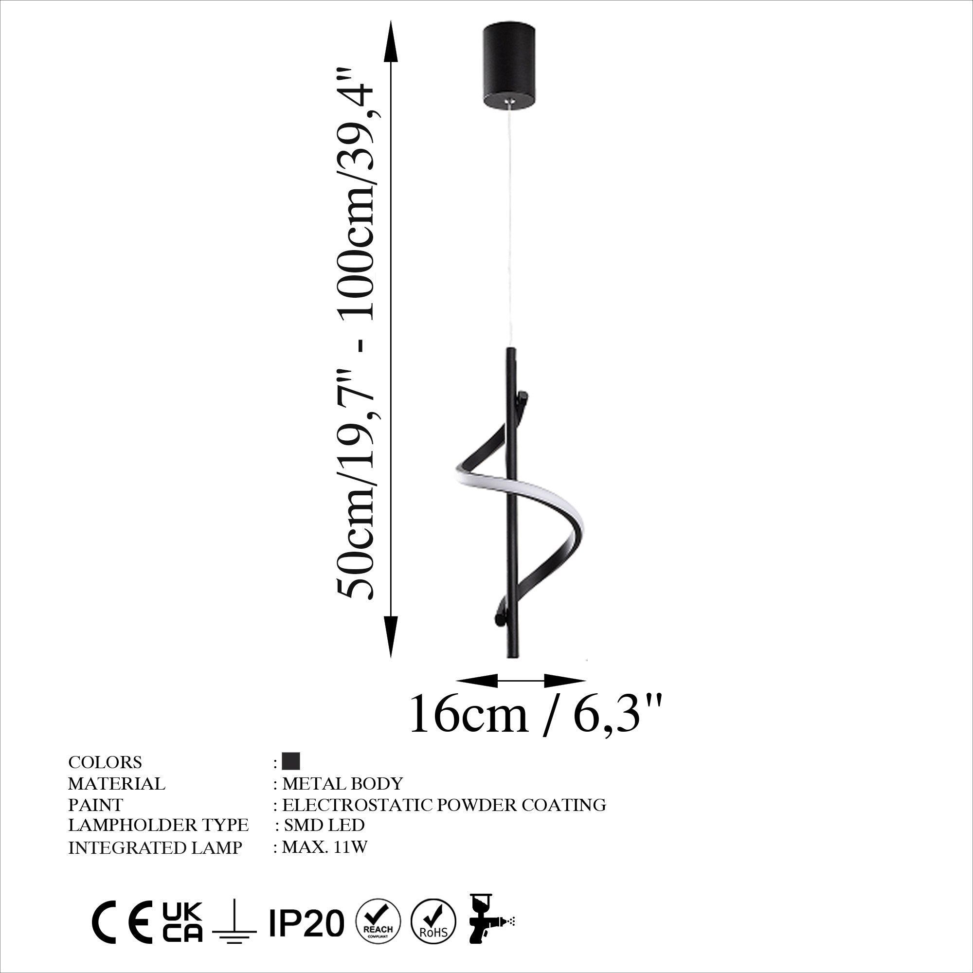 Lıkma - 13518 in Schwarz präsentiert im Onlineshop von KAQTU Design AG. Pendelleuchte ist von Opviq