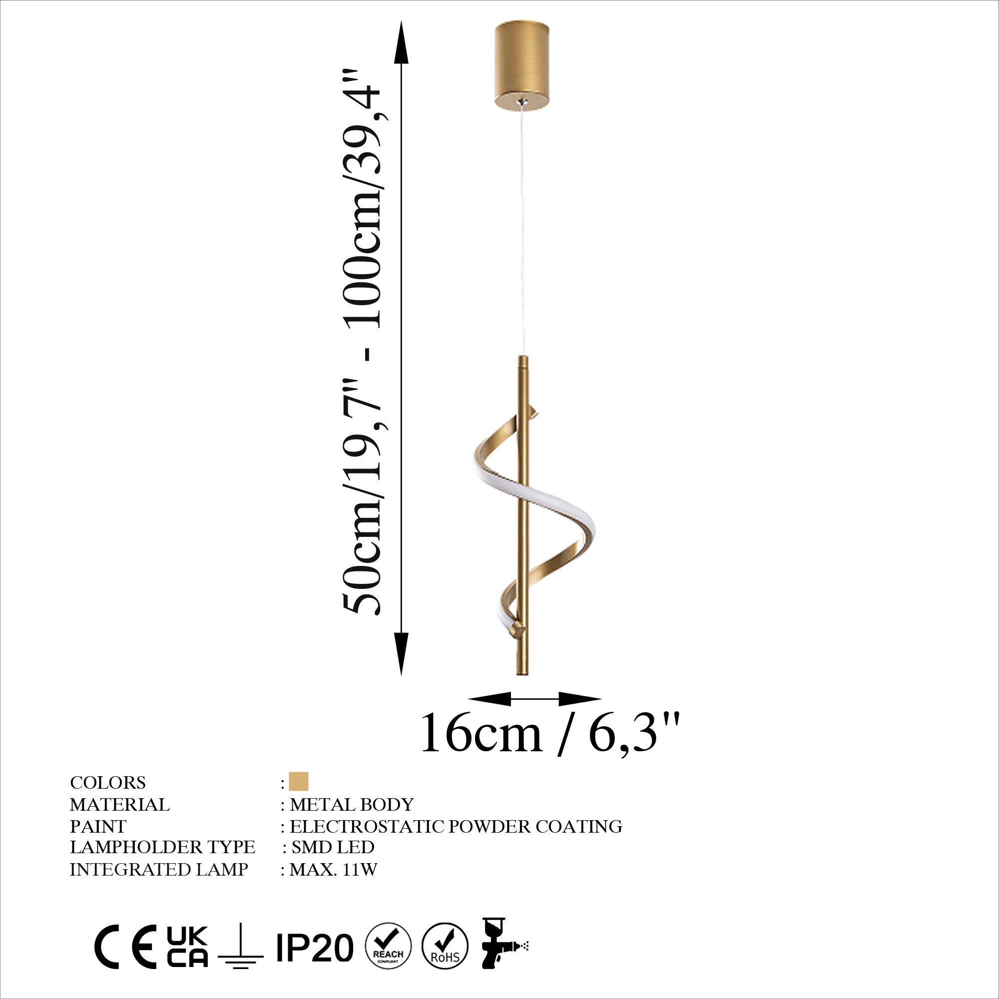 Lıkma - 13519 in Gold präsentiert im Onlineshop von KAQTU Design AG. Pendelleuchte ist von Opviq