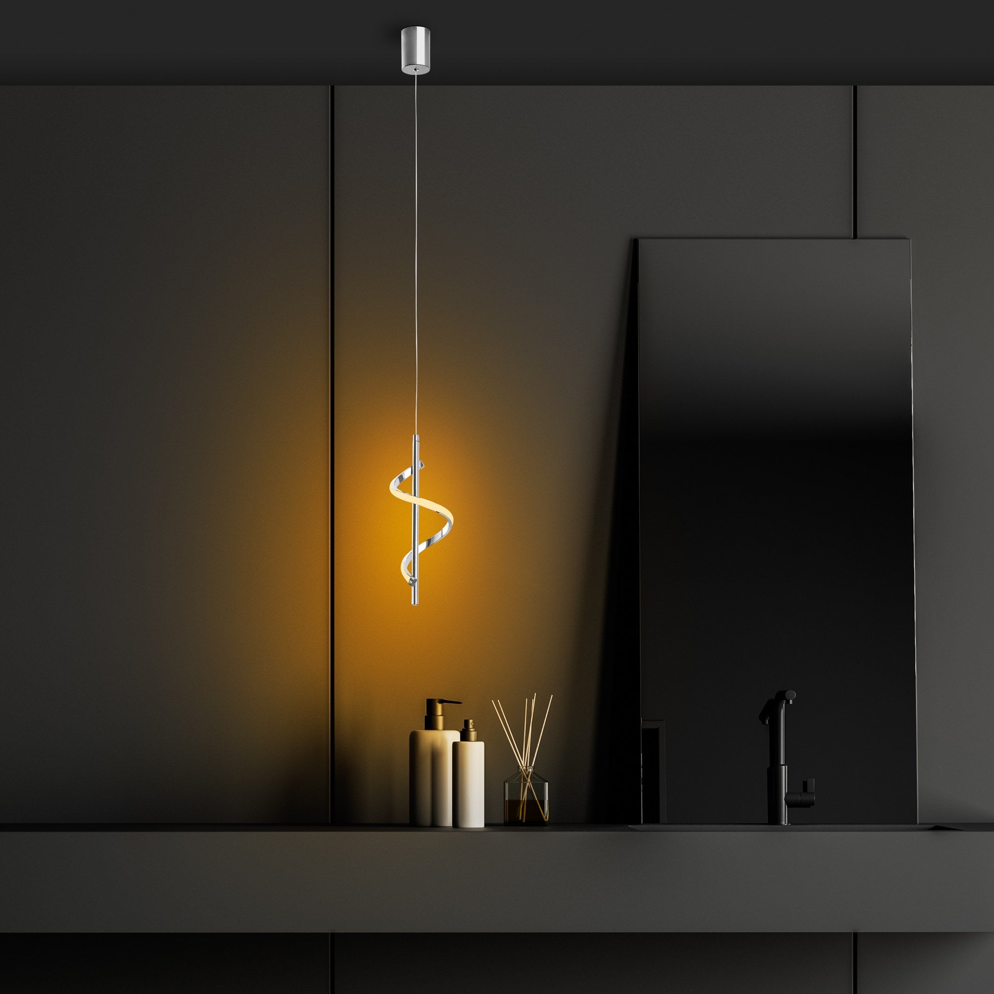 Lıkma - 13521 in Chrome präsentiert im Onlineshop von KAQTU Design AG. Pendelleuchte ist von Opviq