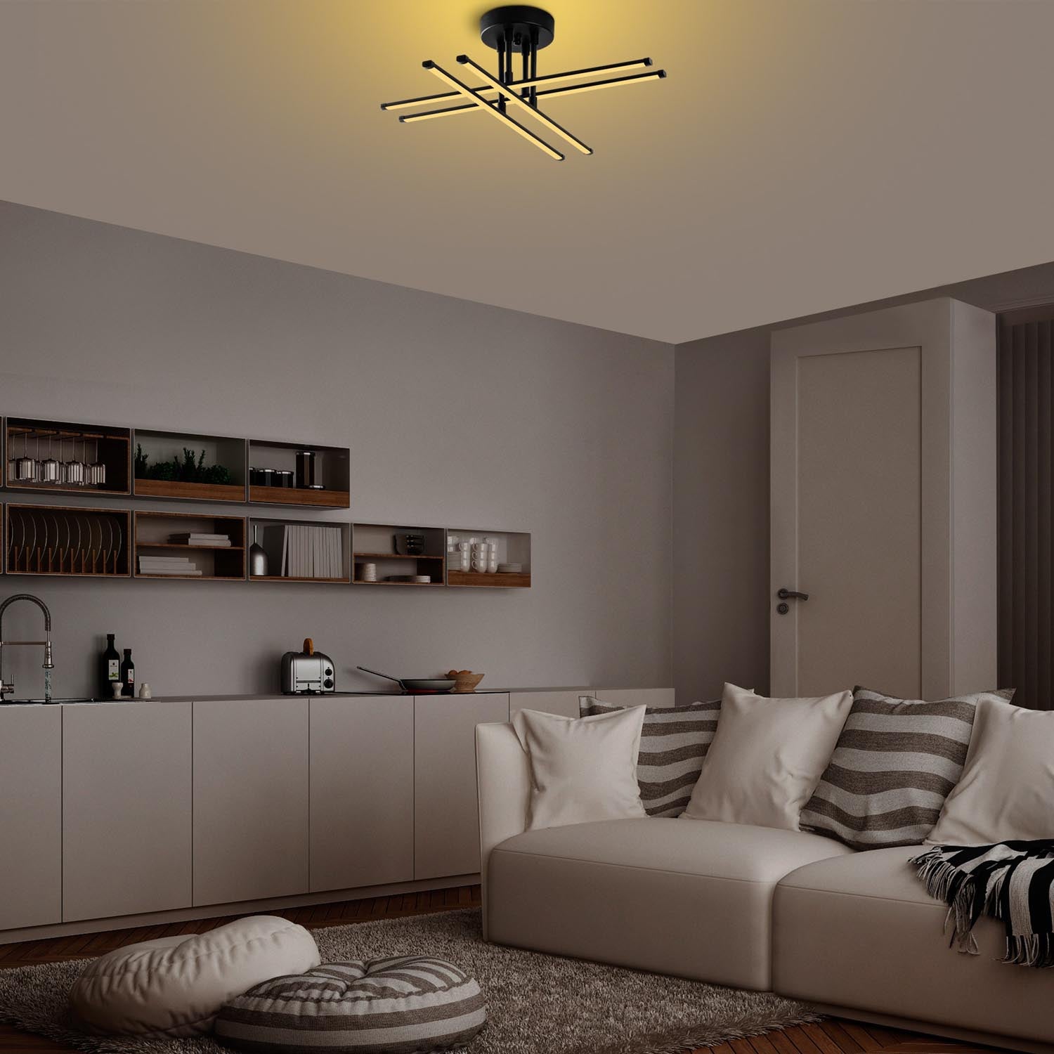 Exhaust-13661 in Schwarz präsentiert im Onlineshop von KAQTU Design AG. Deckenleuchte ist von Opviq