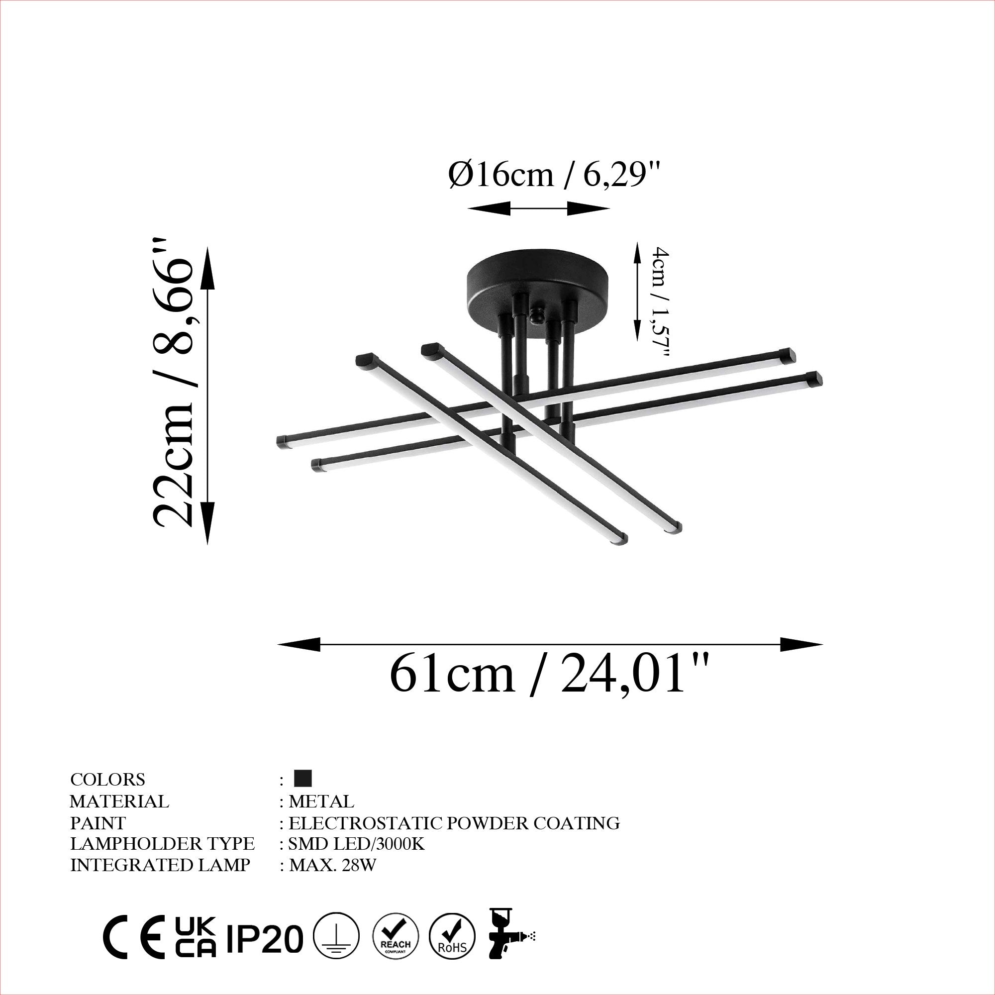 Exhaust-13661 in Schwarz präsentiert im Onlineshop von KAQTU Design AG. Deckenleuchte ist von Opviq