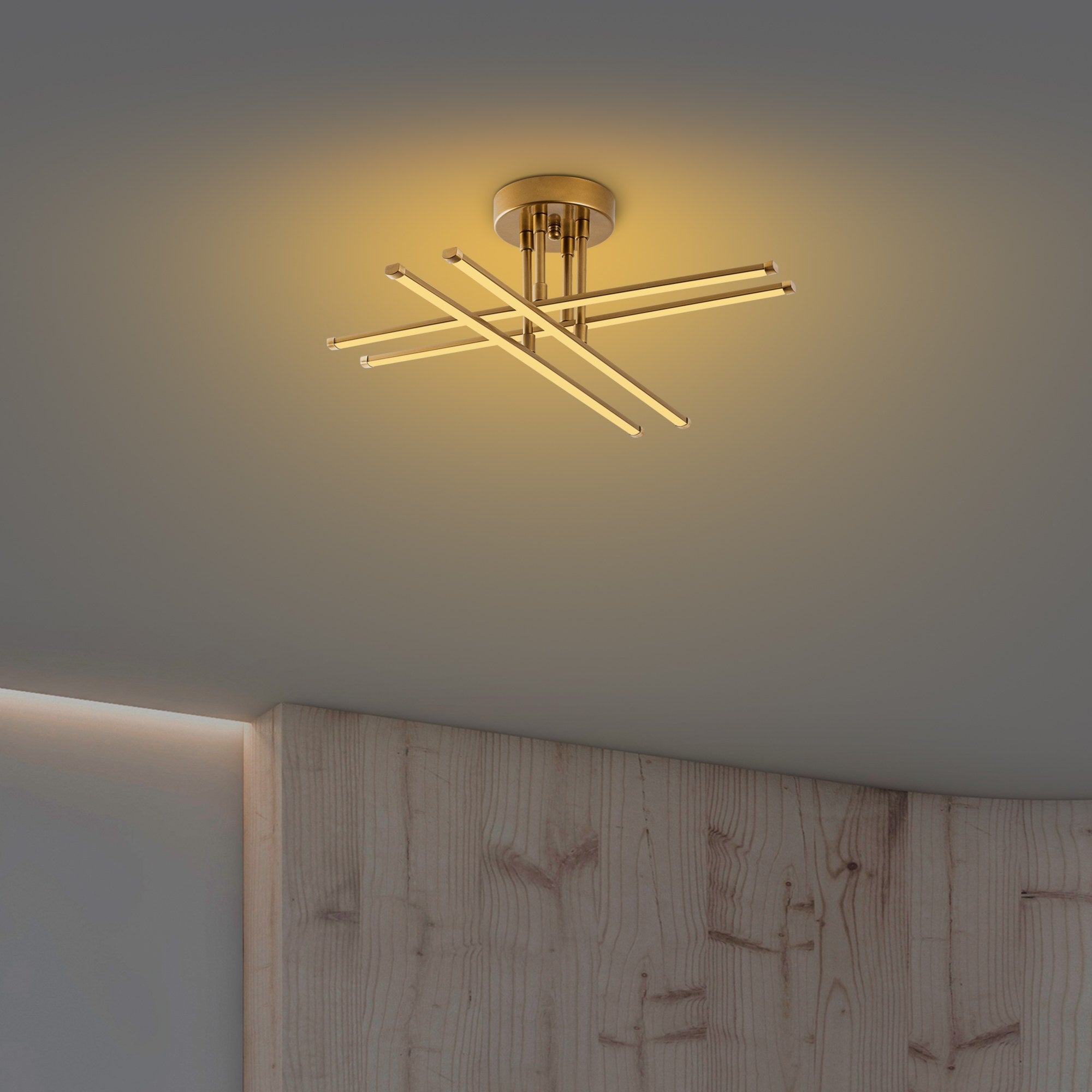 Exhaust-13664 in Gold präsentiert im Onlineshop von KAQTU Design AG. Deckenleuchte ist von Opviq