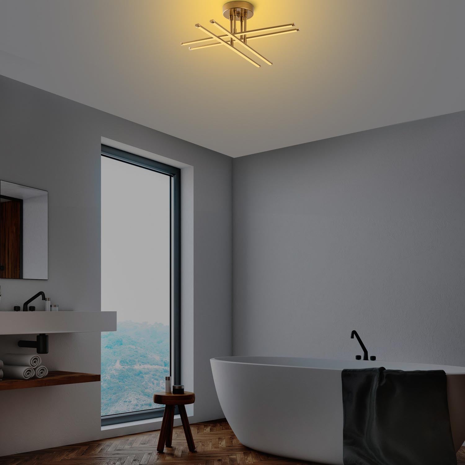 Exhaust-13664 in Gold präsentiert im Onlineshop von KAQTU Design AG. Deckenleuchte ist von Opviq