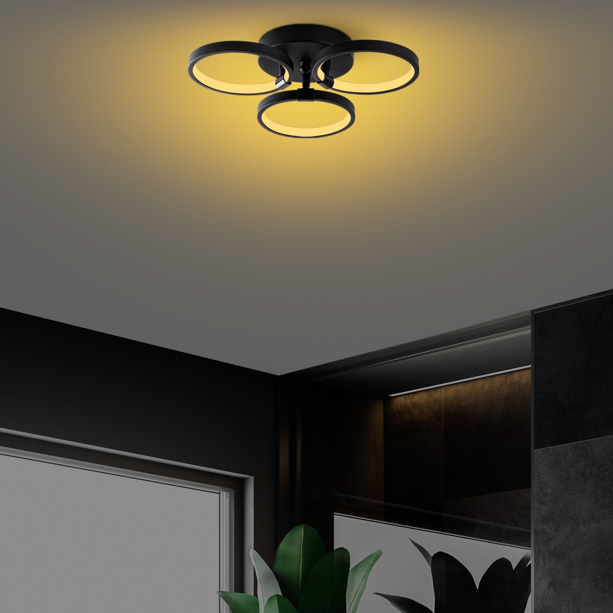 Halka-13310 in Schwarz präsentiert im Onlineshop von KAQTU Design AG. Deckenleuchte ist von Opviq