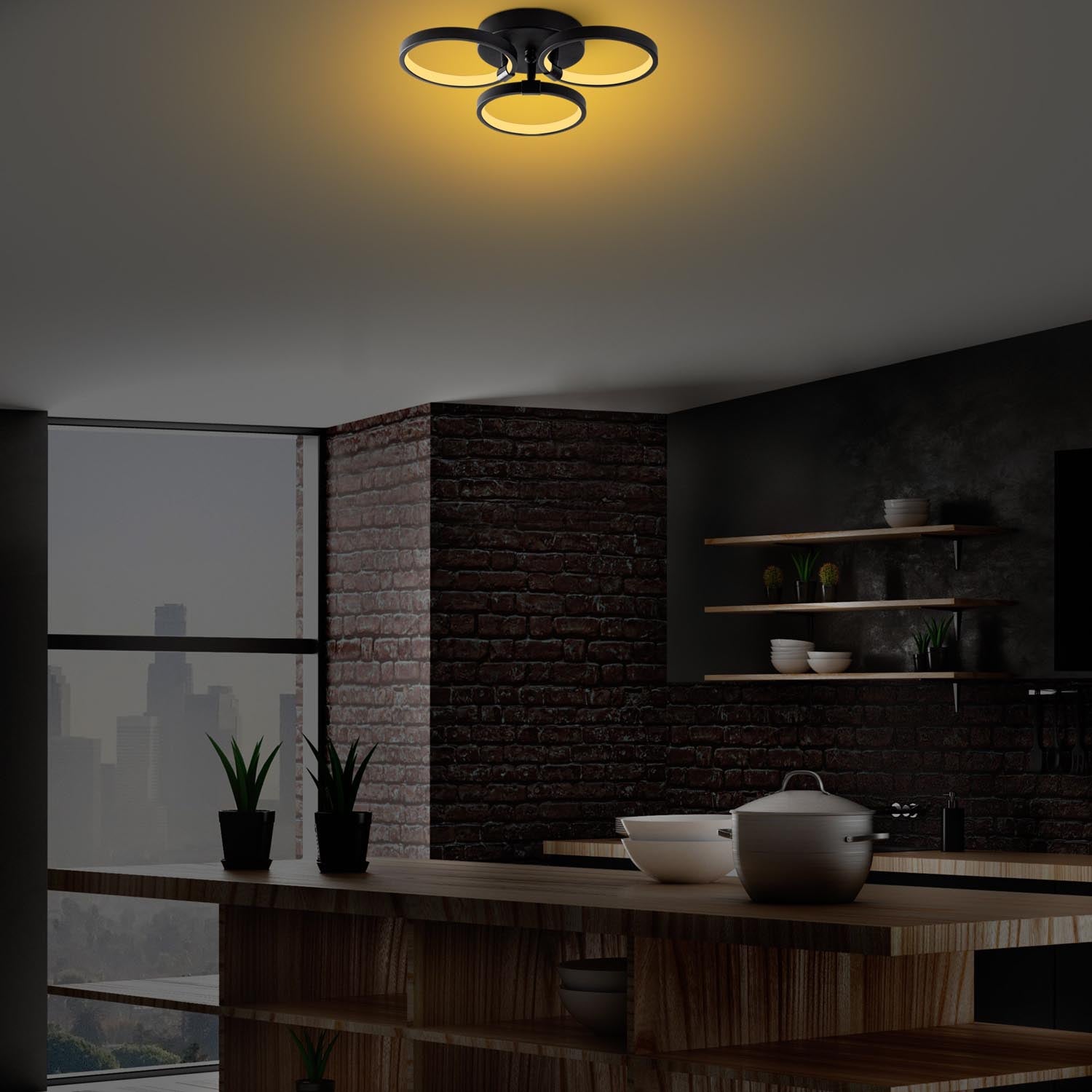 Halka-13310 in Schwarz präsentiert im Onlineshop von KAQTU Design AG. Deckenleuchte ist von Opviq