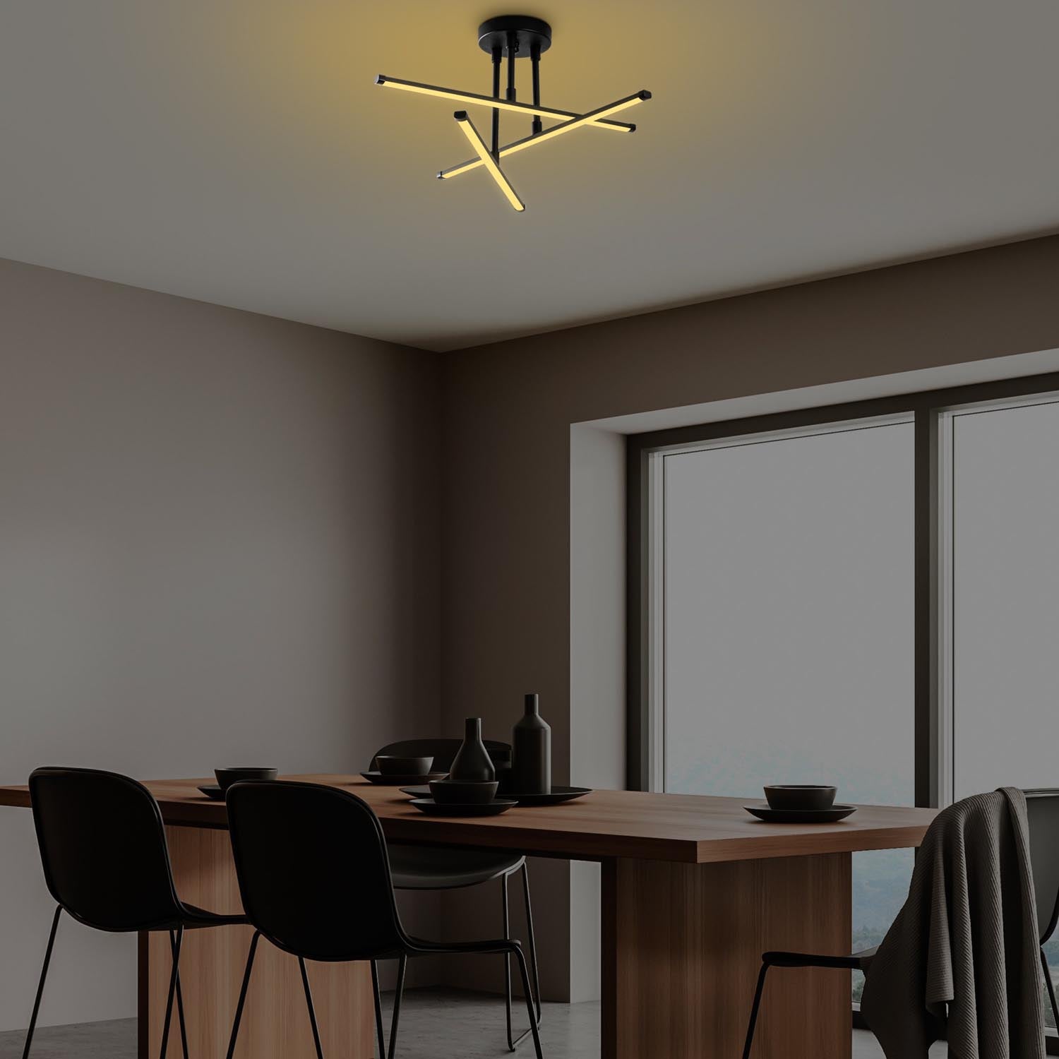 Ledflower-13649 in Schwarz präsentiert im Onlineshop von KAQTU Design AG. Deckenleuchte ist von Opviq
