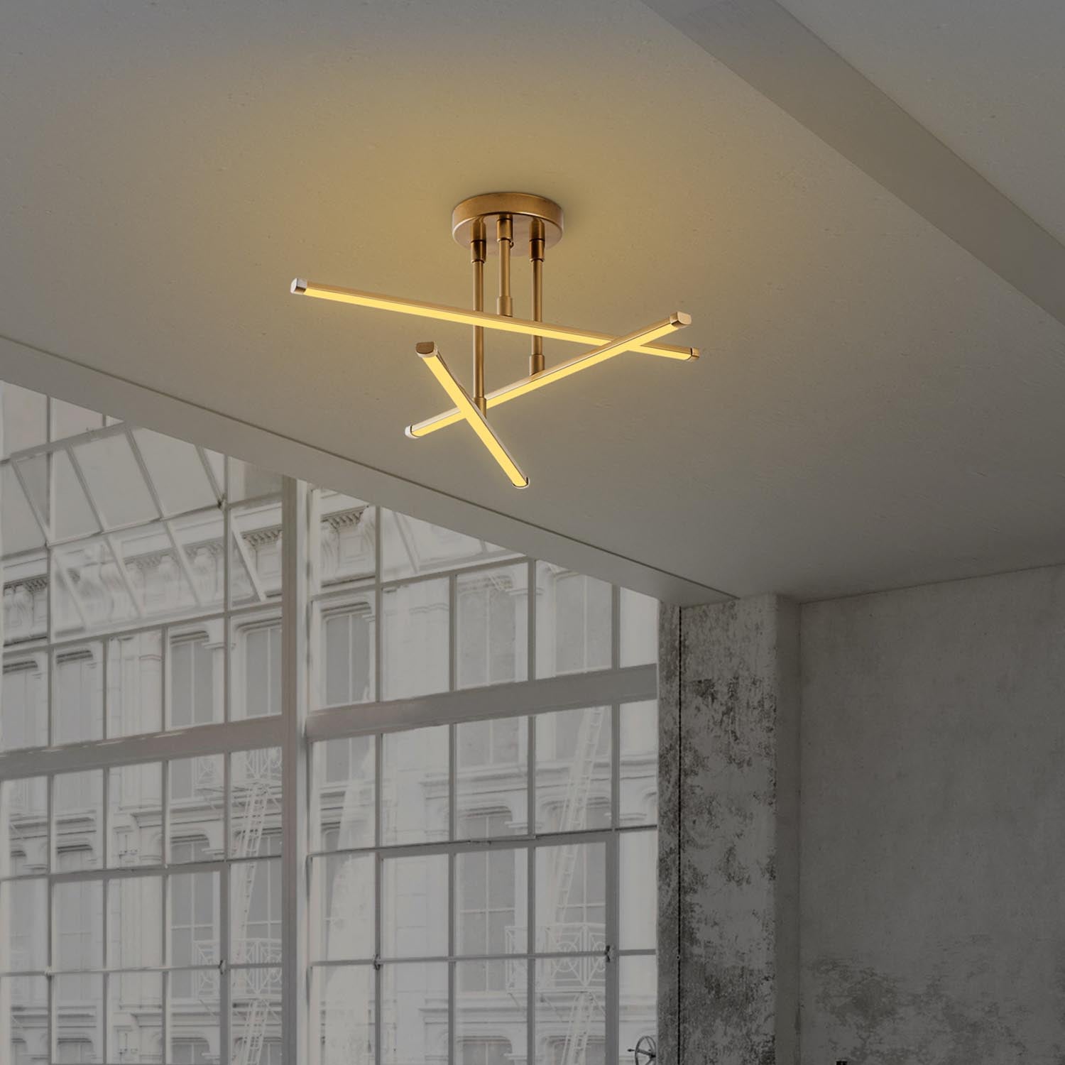 Ledflower-13650 in Gold präsentiert im Onlineshop von KAQTU Design AG. Deckenleuchte ist von Opviq