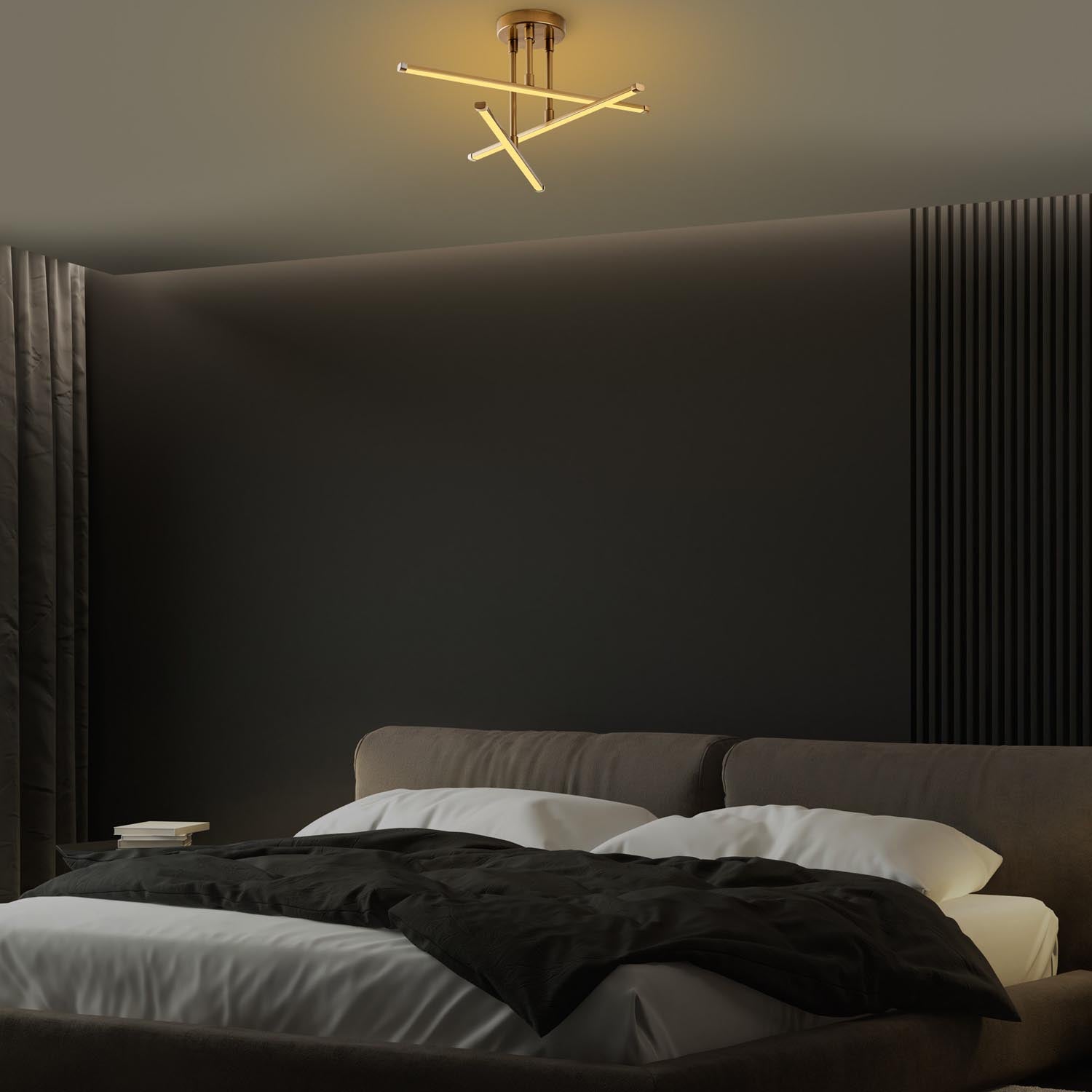 Ledflower-13650 in Gold präsentiert im Onlineshop von KAQTU Design AG. Deckenleuchte ist von Opviq