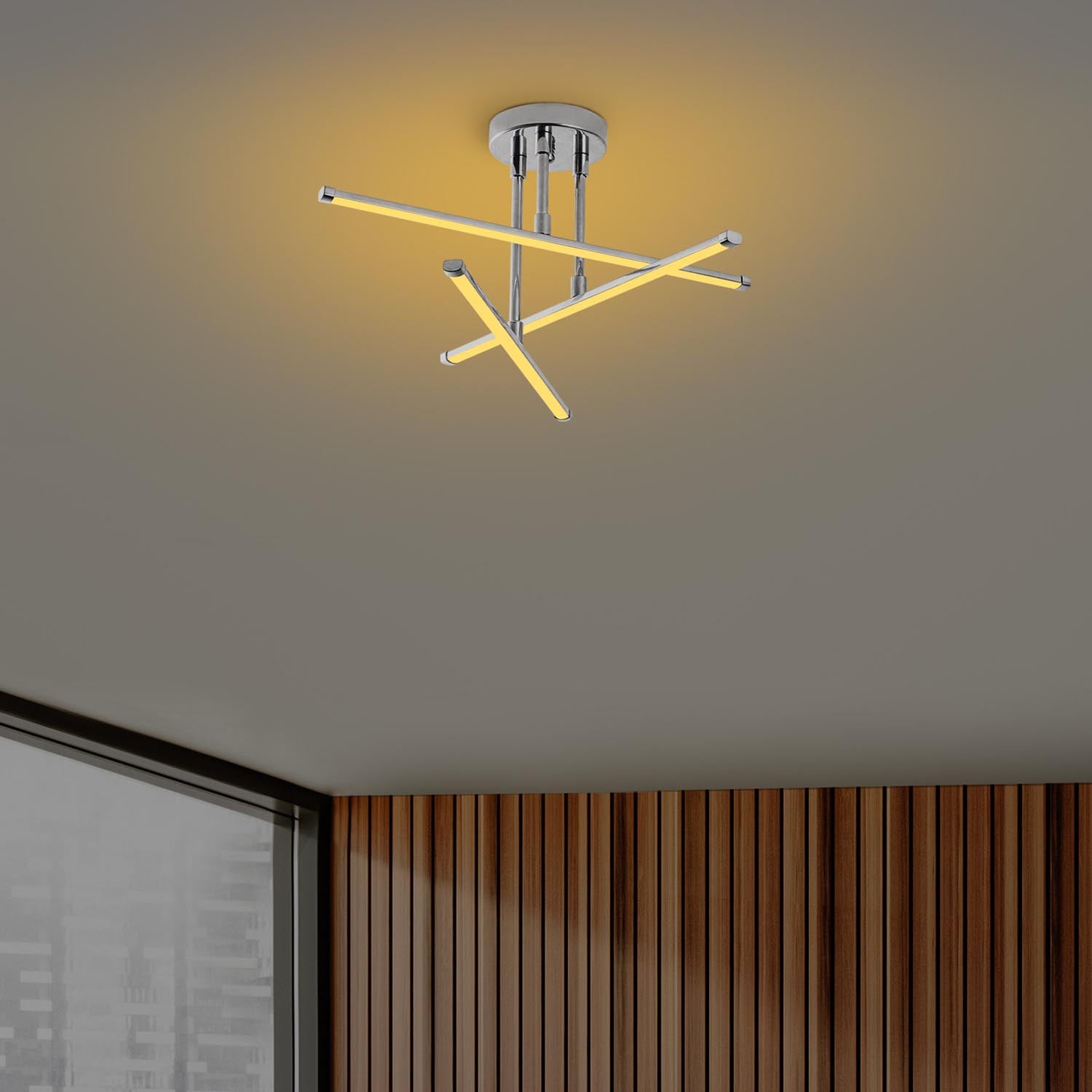 Ledflower-13652 in Chrome präsentiert im Onlineshop von KAQTU Design AG. Deckenleuchte ist von Opviq