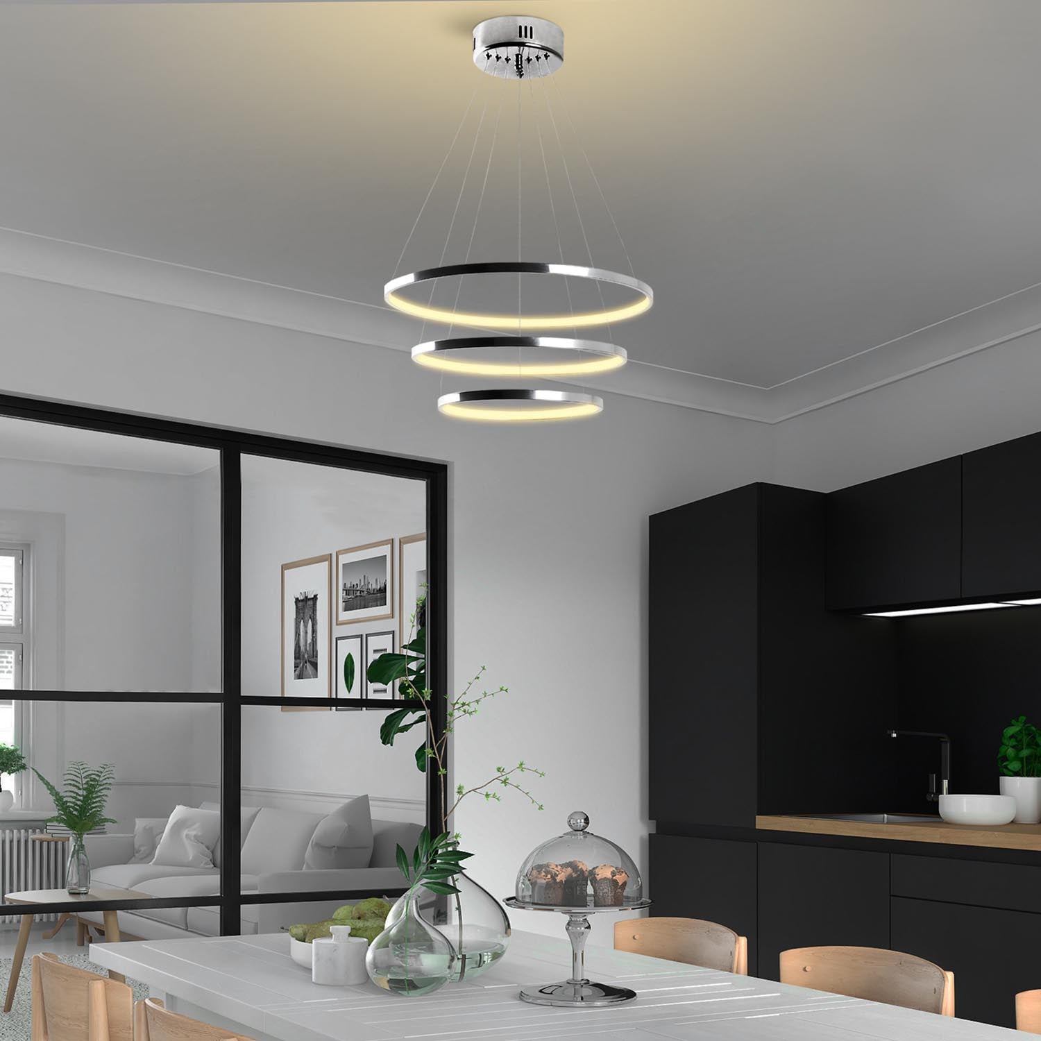Simit - 13698 in Chrome präsentiert im Onlineshop von KAQTU Design AG. Deckenleuchte ist von Opviq