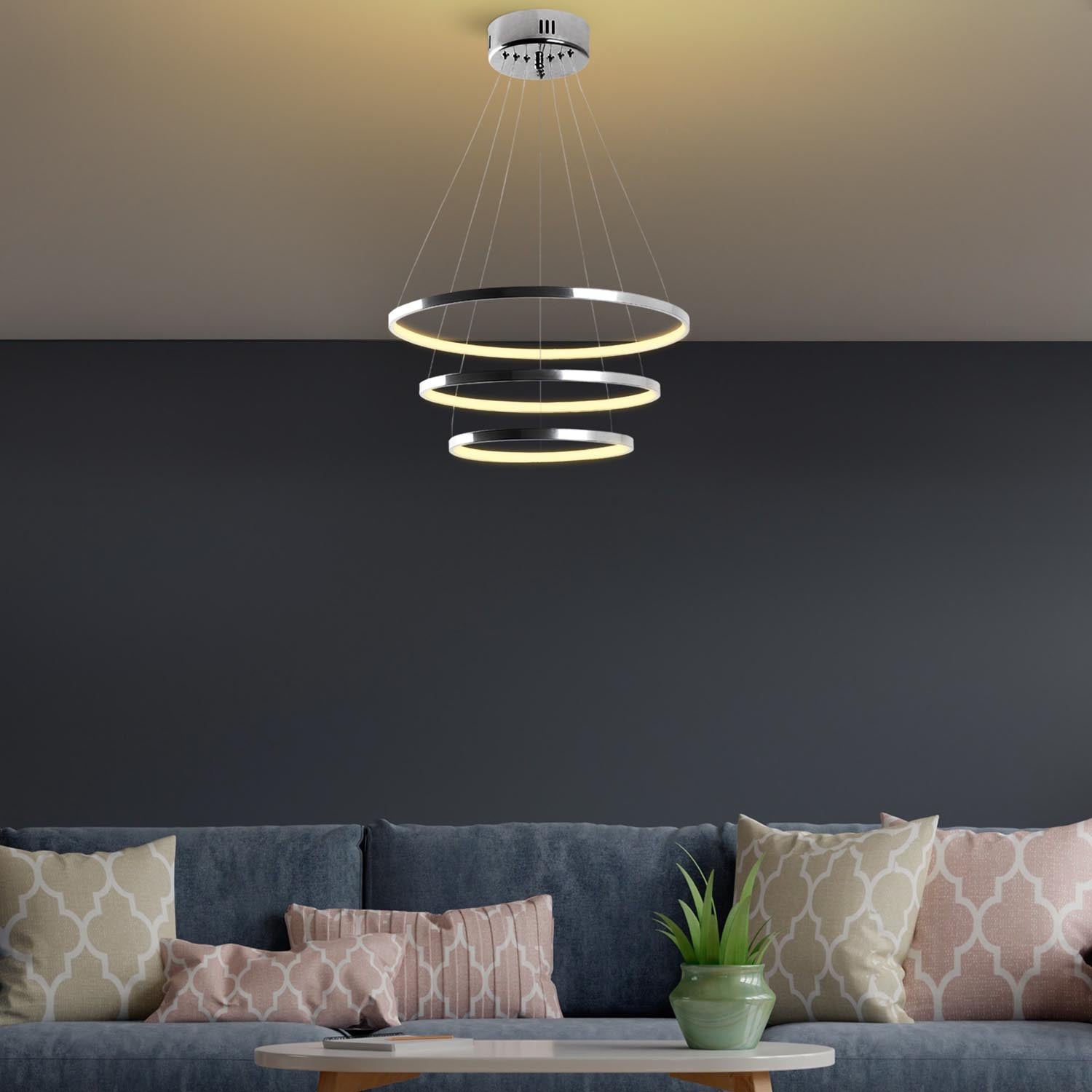 Simit - 13698 in Chrome präsentiert im Onlineshop von KAQTU Design AG. Deckenleuchte ist von Opviq