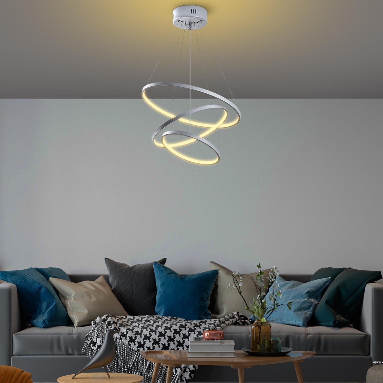 Simit - 13699 in Grau präsentiert im Onlineshop von KAQTU Design AG. Deckenleuchte ist von Opviq