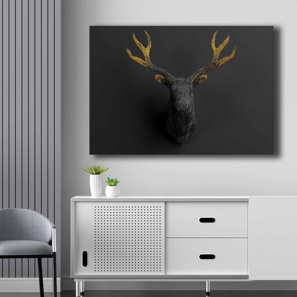 70100NISC Bild - Gold
 Schwarz in Gold / Schwarz präsentiert im Onlineshop von KAQTU Design AG. Bild ist von Wallity