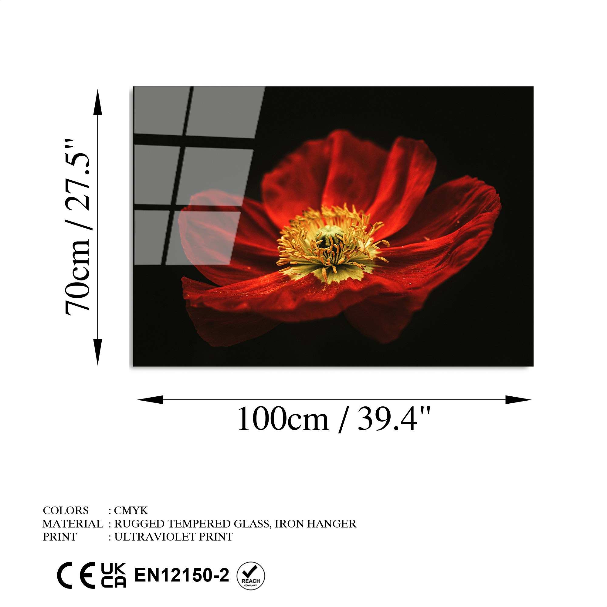 UV-204 70 x 100 in Mehrfarbig präsentiert im Onlineshop von KAQTU Design AG. Bild ist von Wallity