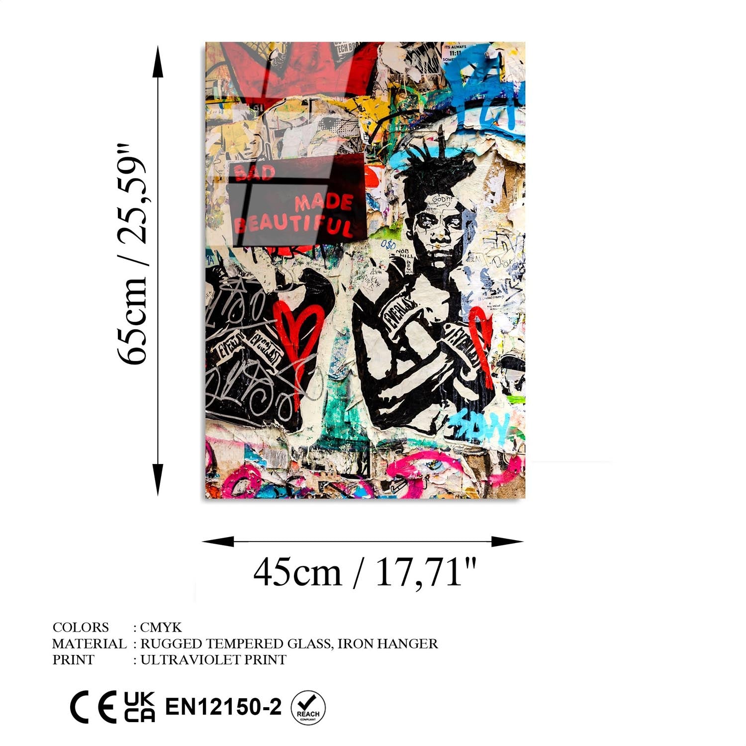 UV-495 45 x 65 in Mehrfarbig präsentiert im Onlineshop von KAQTU Design AG. Bild ist von Wallity