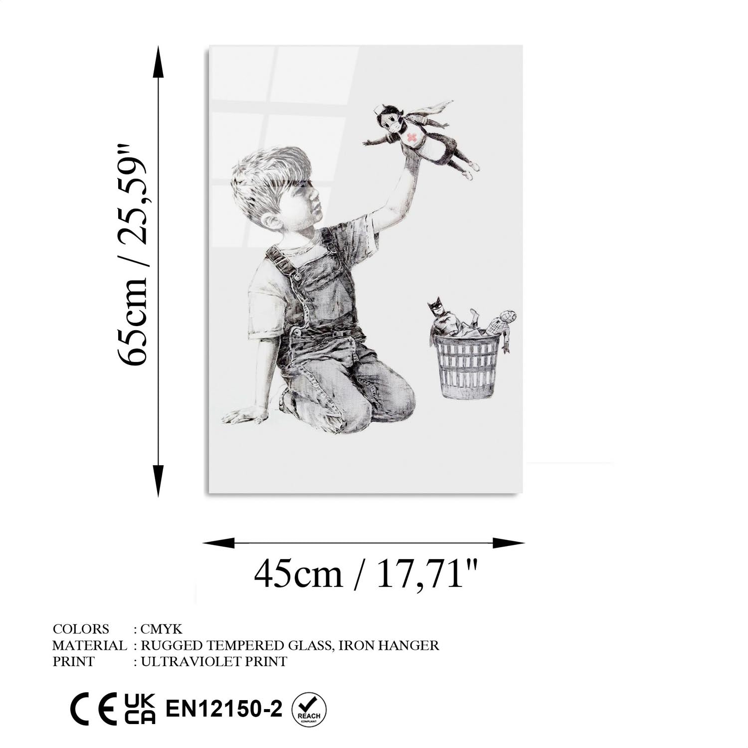 UV-499 45 x 65 in Mehrfarbig präsentiert im Onlineshop von KAQTU Design AG. Bild ist von Wallity
