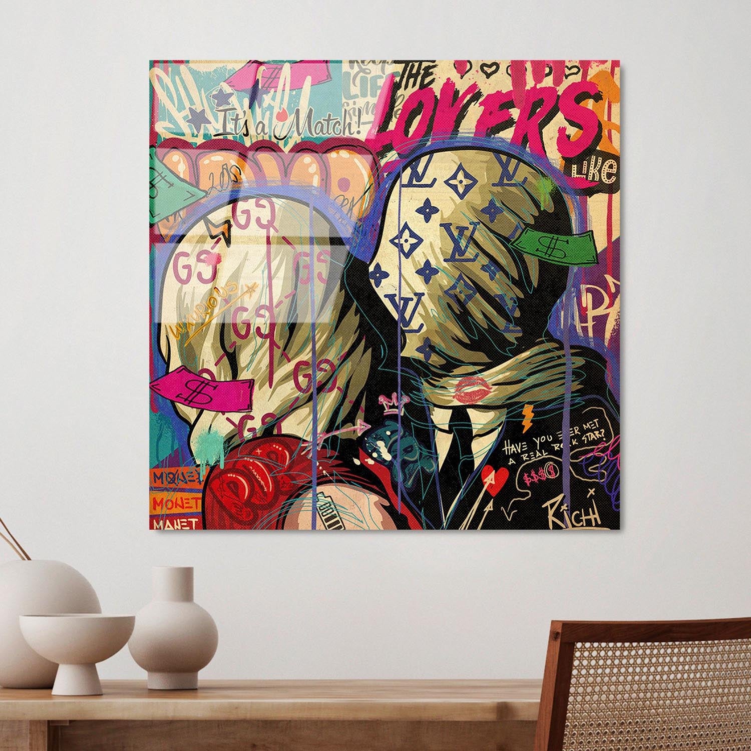 UV-838 - 50 x 50 in Mehrfarbig präsentiert im Onlineshop von KAQTU Design AG. Bild ist von Wallity