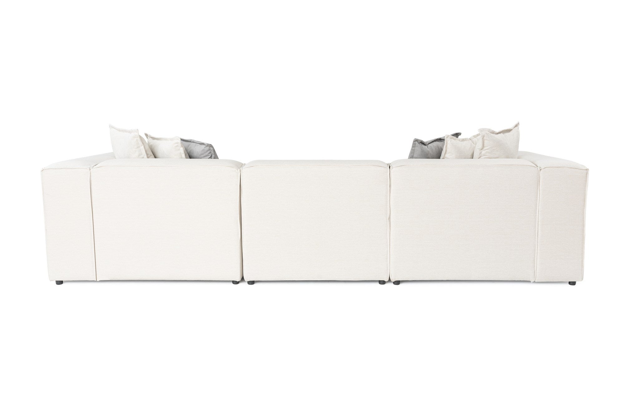 Frida 4 - Ecru in Ecru präsentiert im Onlineshop von KAQTU Design AG. Ecksofa ist von Atelier Del Sofa