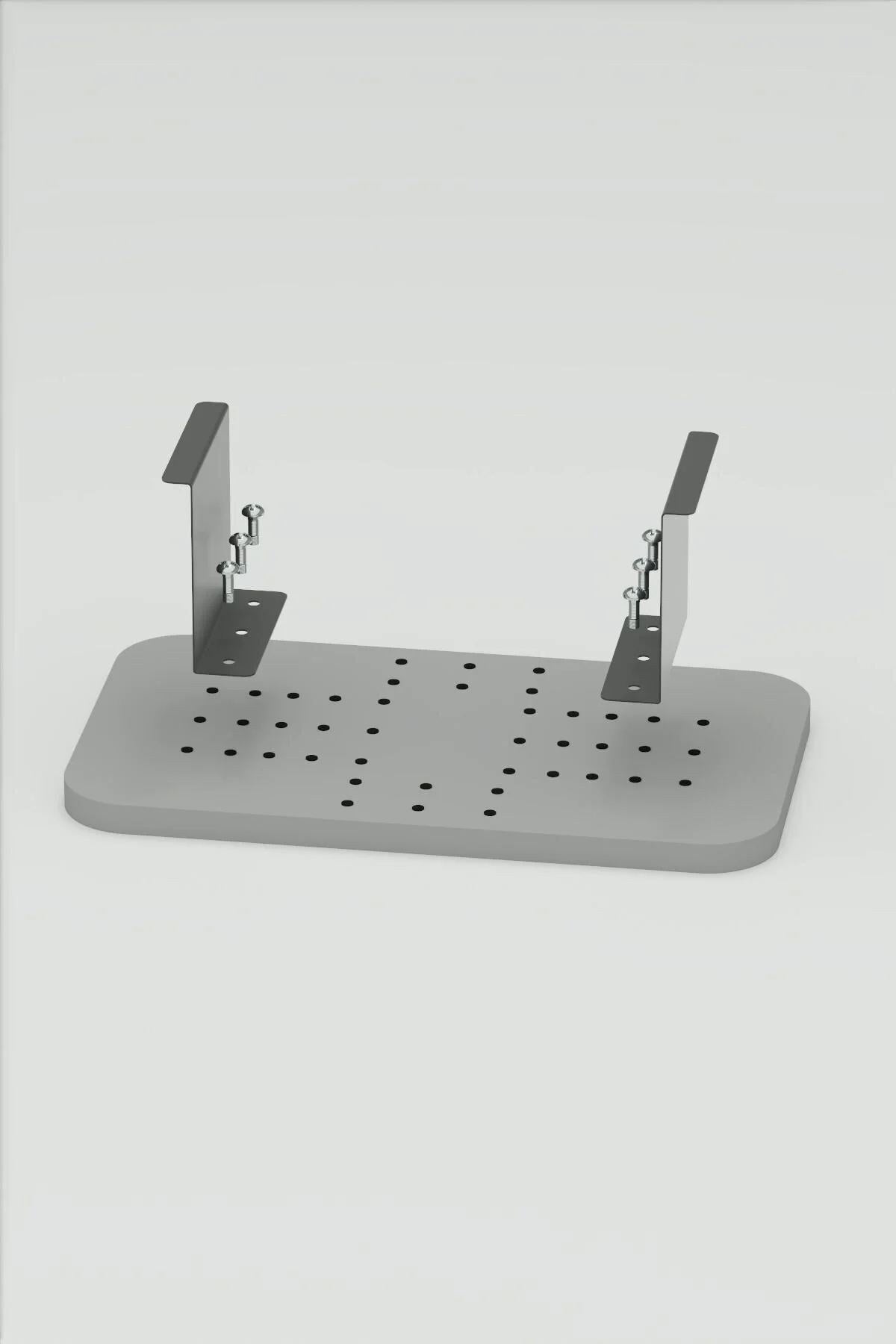 Kleiner Armlehntisch aus MDF in Eiche-Optik, rechteckige Form, Masse 35 x 20 x 10 cm, auf Sofalehne platzierbar.