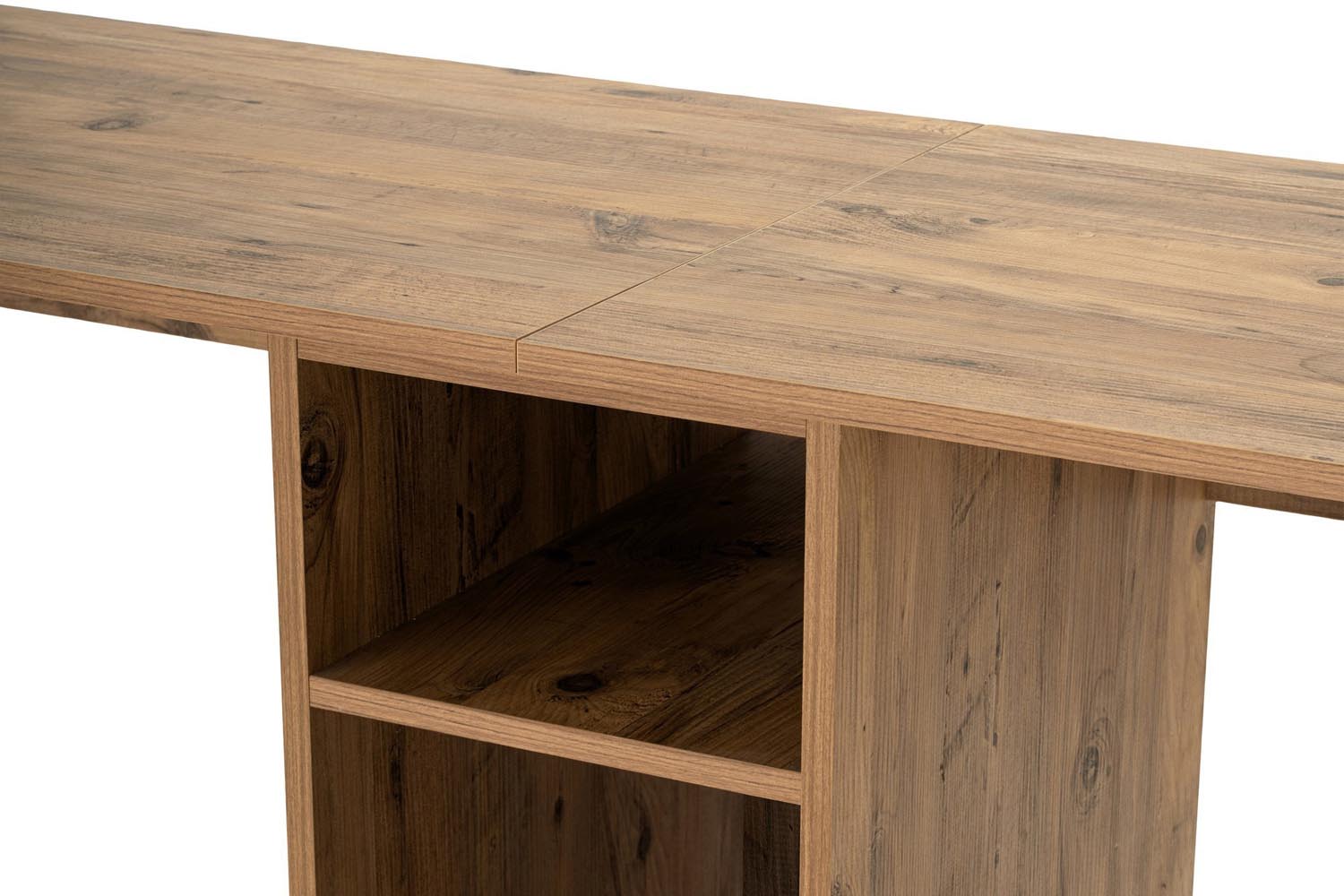 Twin Study Desk - Atlantic Pine, Black in Atlantische Kiefer Schwarz präsentiert im Onlineshop von KAQTU Design AG. Schreibtisch ist von Nordure
