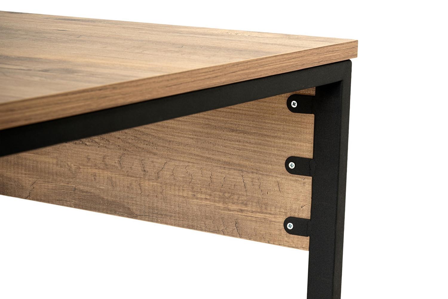 Twin Study Desk - Atlantic Pine, Black in Atlantische Kiefer Schwarz präsentiert im Onlineshop von KAQTU Design AG. Schreibtisch ist von Nordure