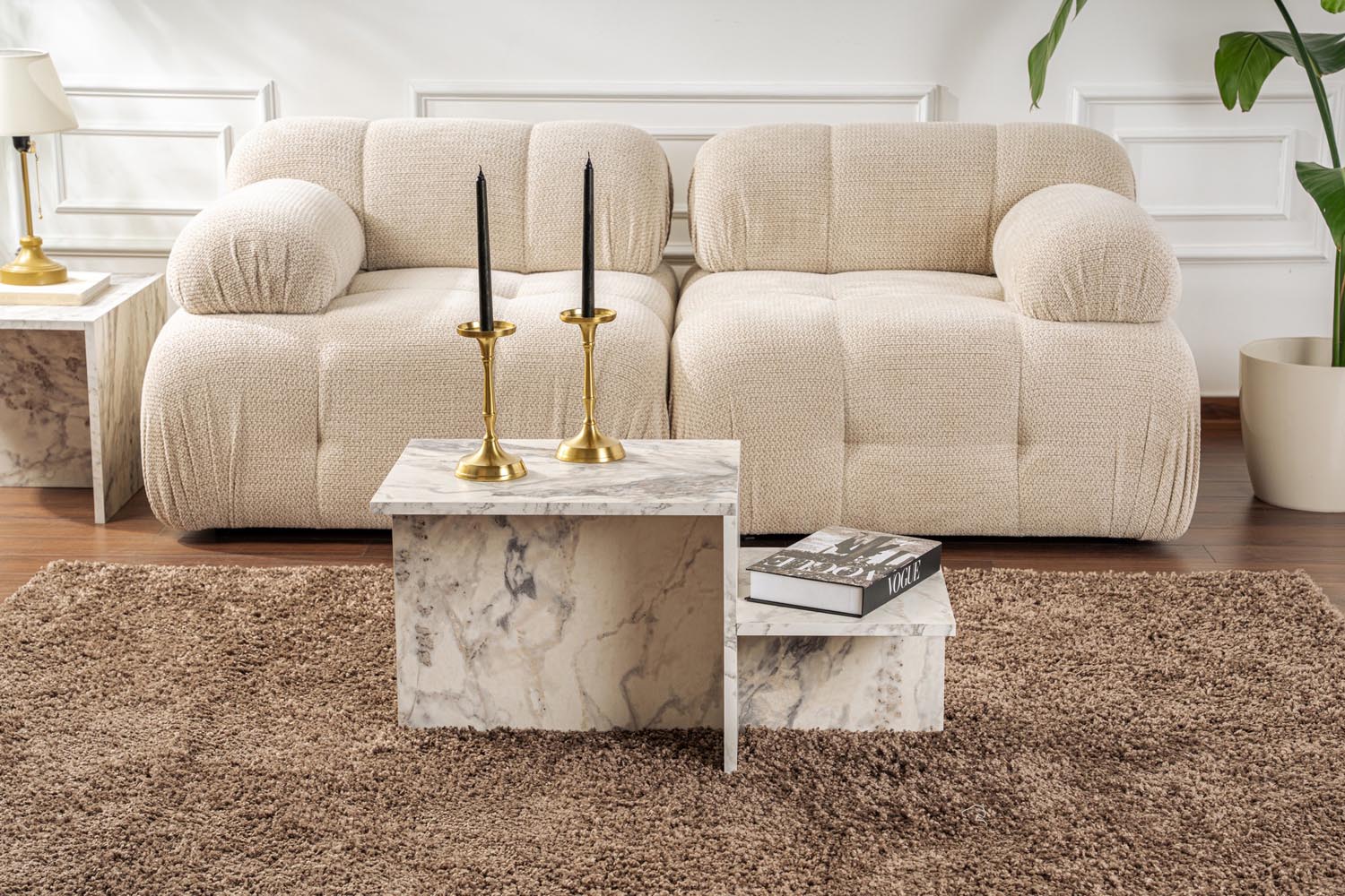 Harmony - Fressia Marble in Freesia- Marmor präsentiert im Onlineshop von KAQTU Design AG. Beistelltisch ist von Nordure