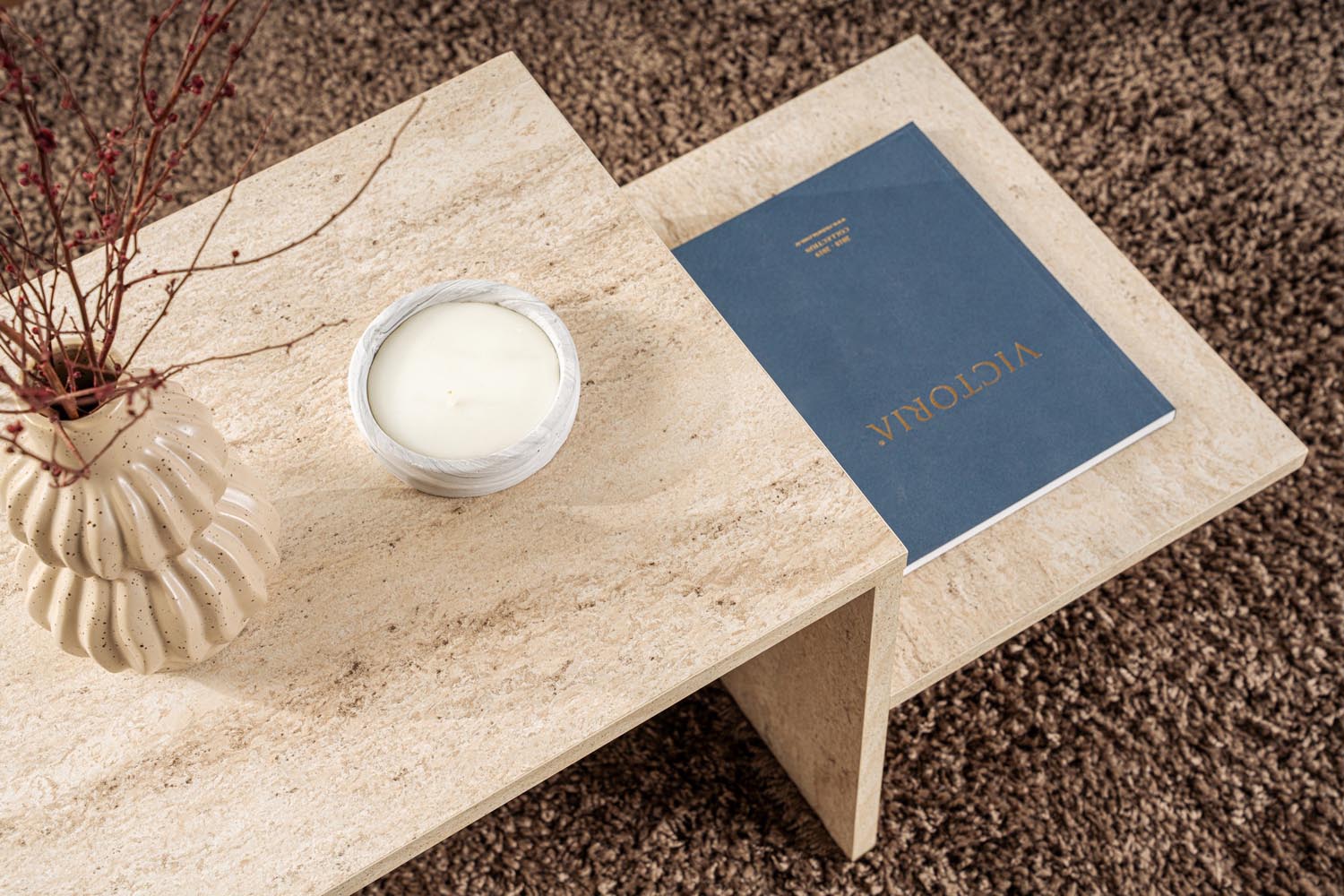 Harmony - Travertine in Travertin präsentiert im Onlineshop von KAQTU Design AG. Beistelltisch ist von Nordure