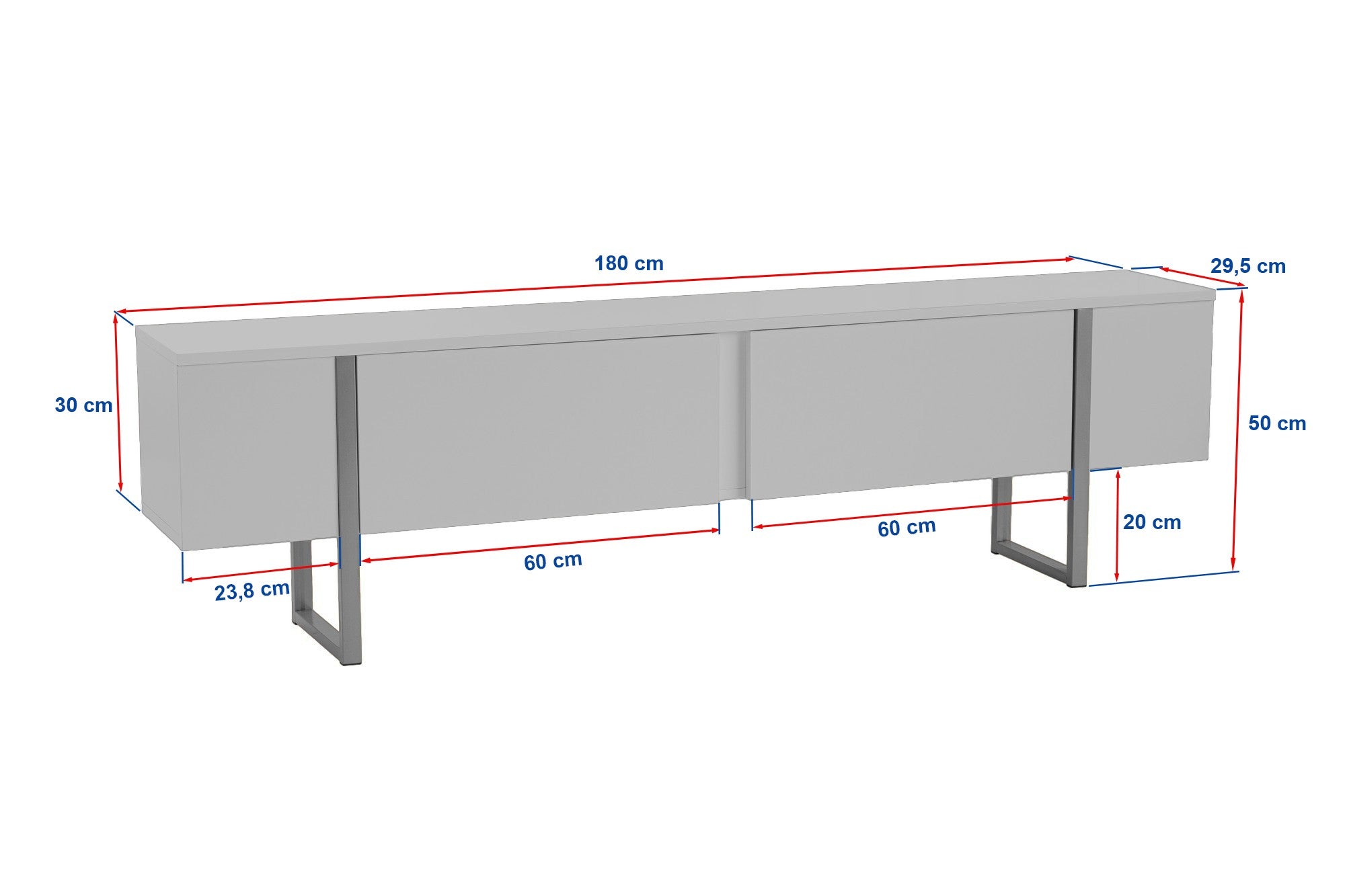 Serenity - Grey, Black in Grau Schwarz präsentiert im Onlineshop von KAQTU Design AG. Sideboard ist von Nordure