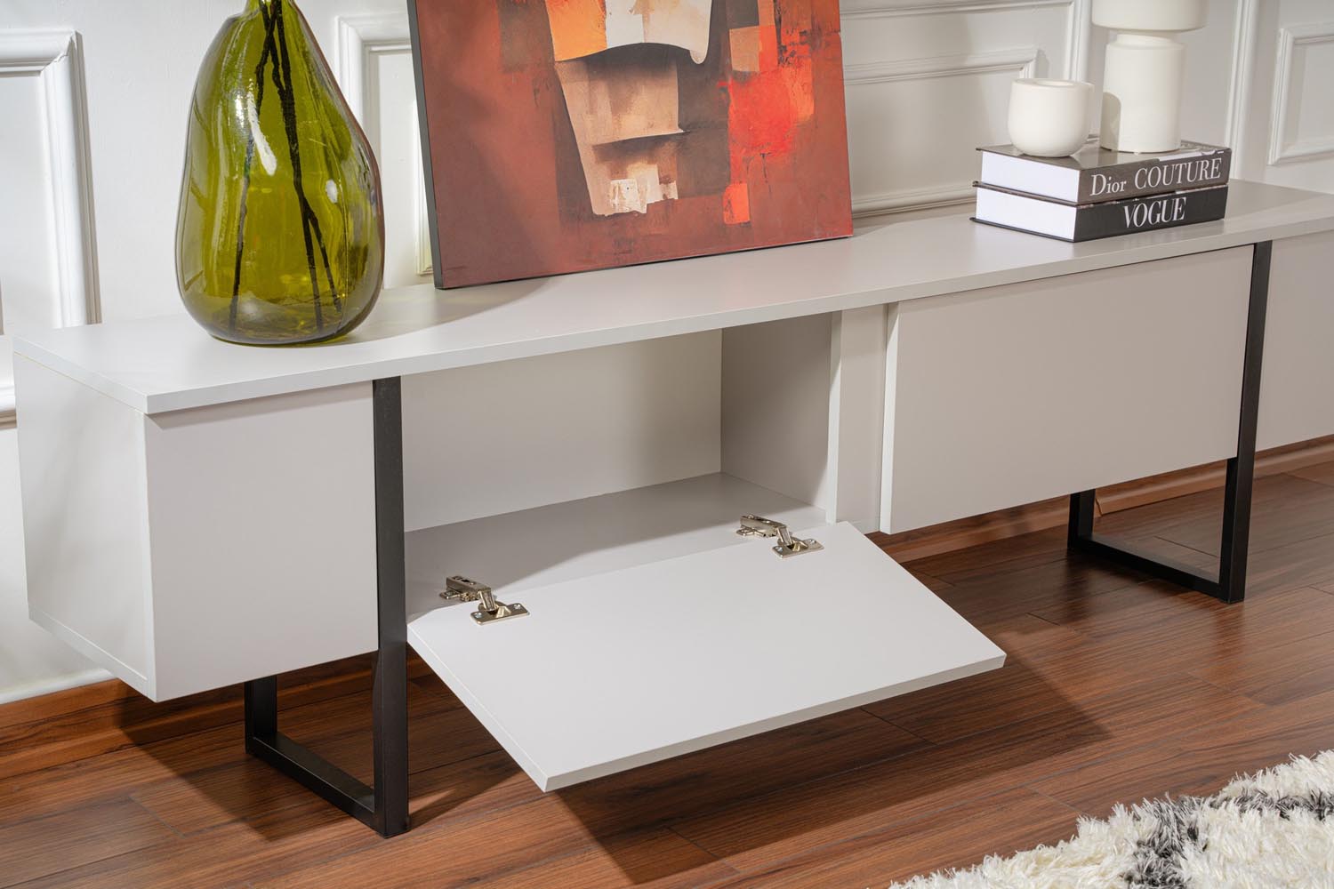 Serenity - Grey, Black in Grau Schwarz präsentiert im Onlineshop von KAQTU Design AG. Sideboard ist von Nordure