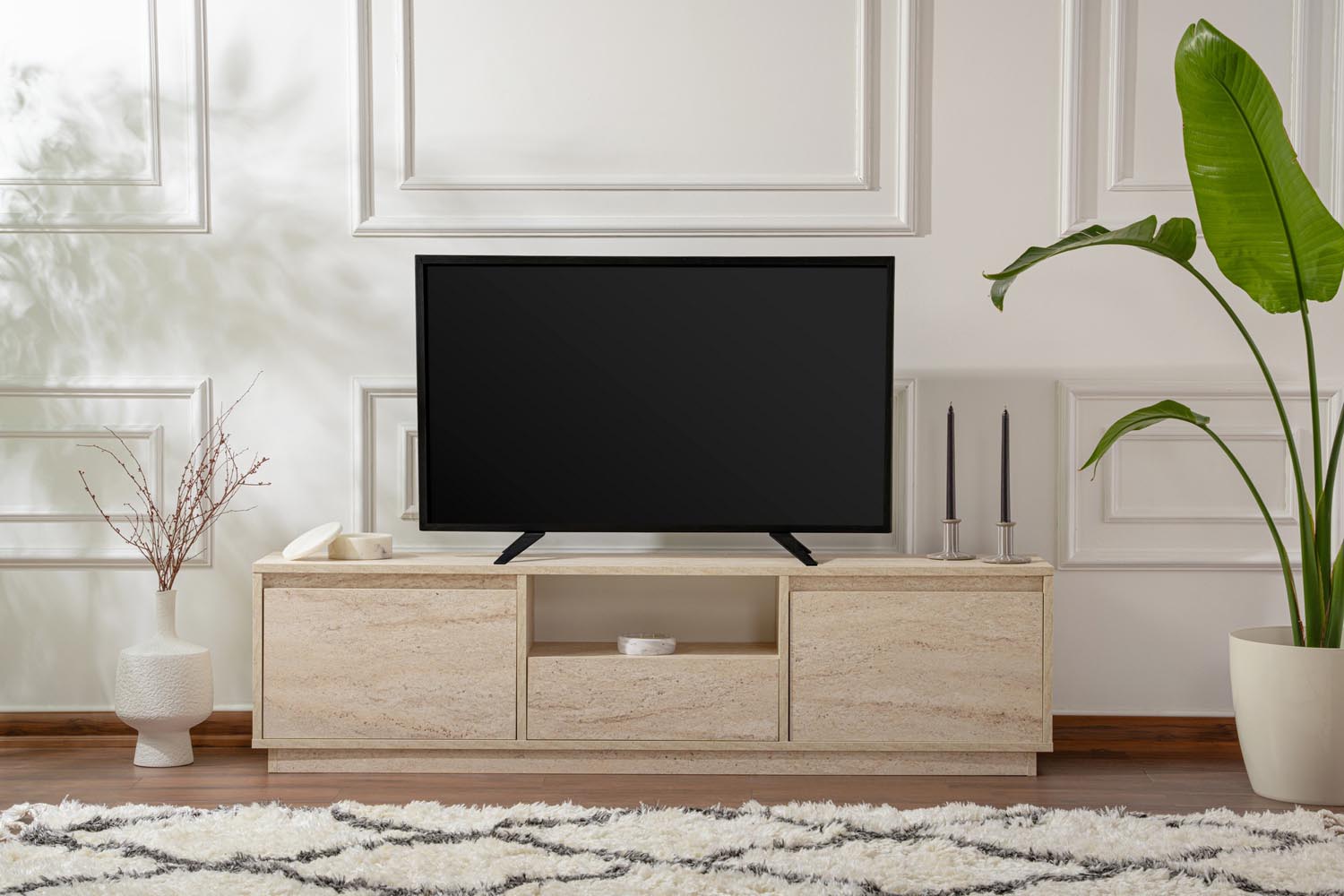 Vanguard - Travertine in Travertin präsentiert im Onlineshop von KAQTU Design AG. Sideboard ist von Nordure
