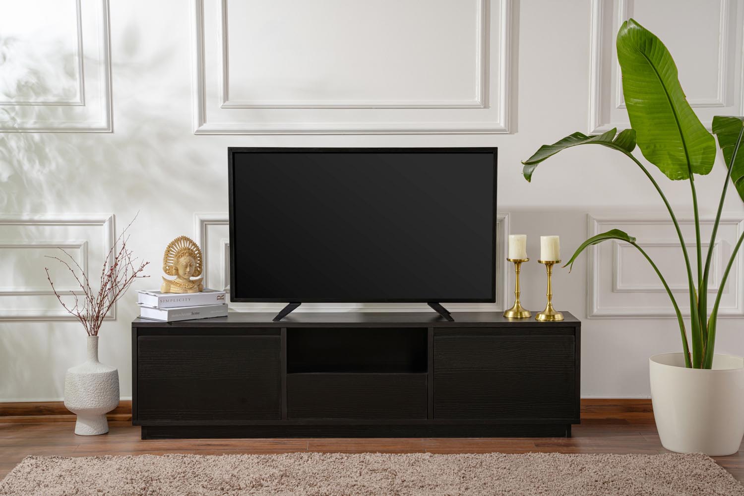 Vanguard - Wood Black in Holz Schwarz präsentiert im Onlineshop von KAQTU Design AG. Sideboard ist von Nordure