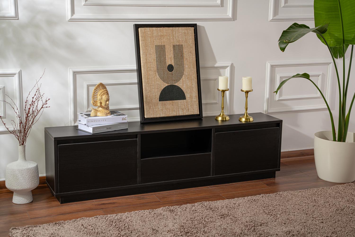 Vanguard - Wood Black in Holz Schwarz präsentiert im Onlineshop von KAQTU Design AG. Sideboard ist von Nordure