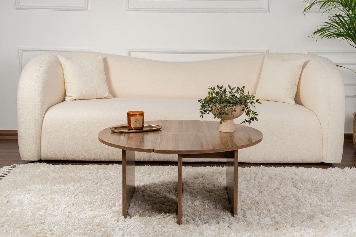 Moira Sofatisch - Walnuss in Walnuss präsentiert im Onlineshop von KAQTU Design AG. Couchtisch ist von Nordure