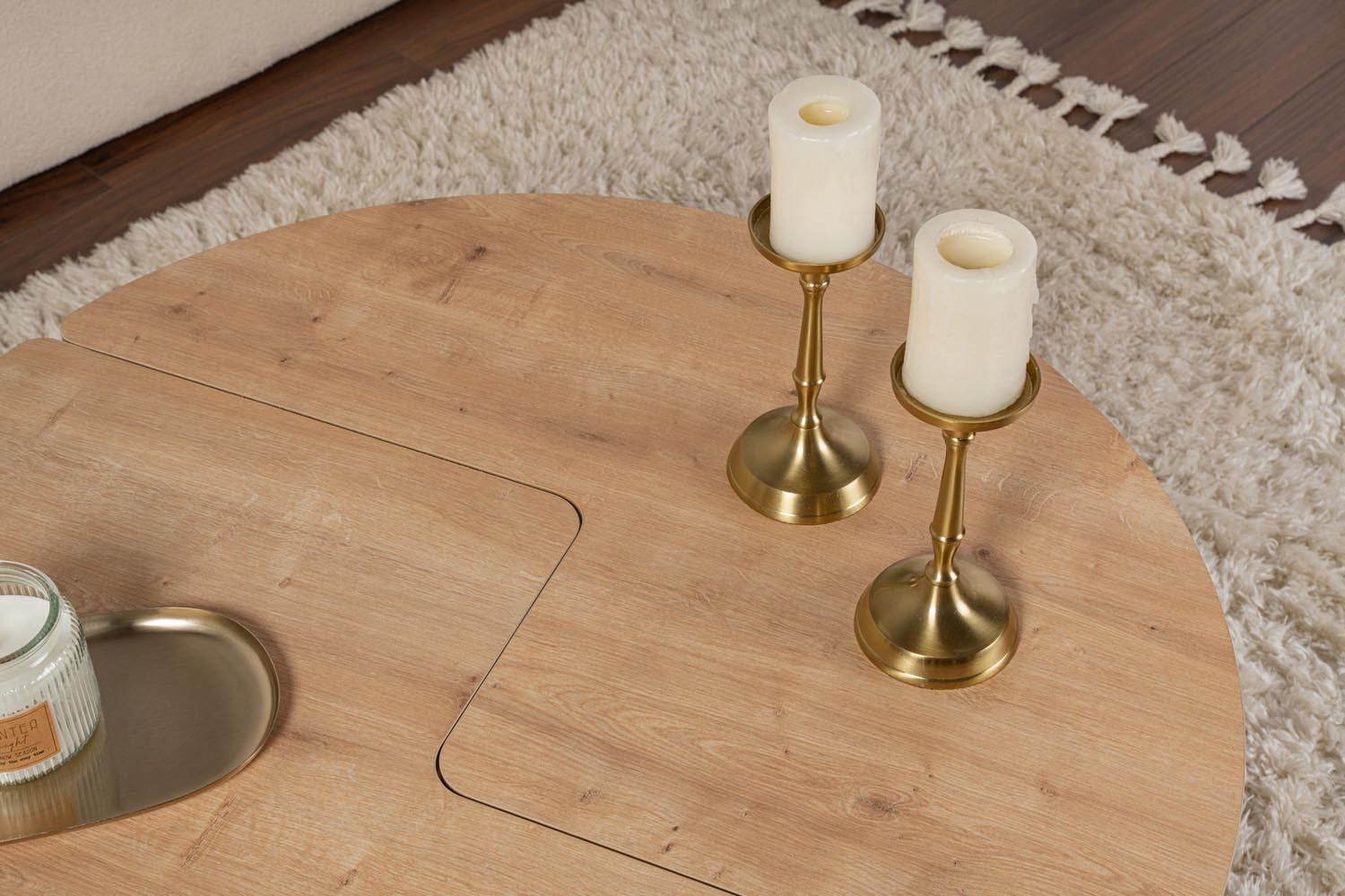 Moira - Oak in Eiche präsentiert im Onlineshop von KAQTU Design AG. Beistelltisch ist von Nordure