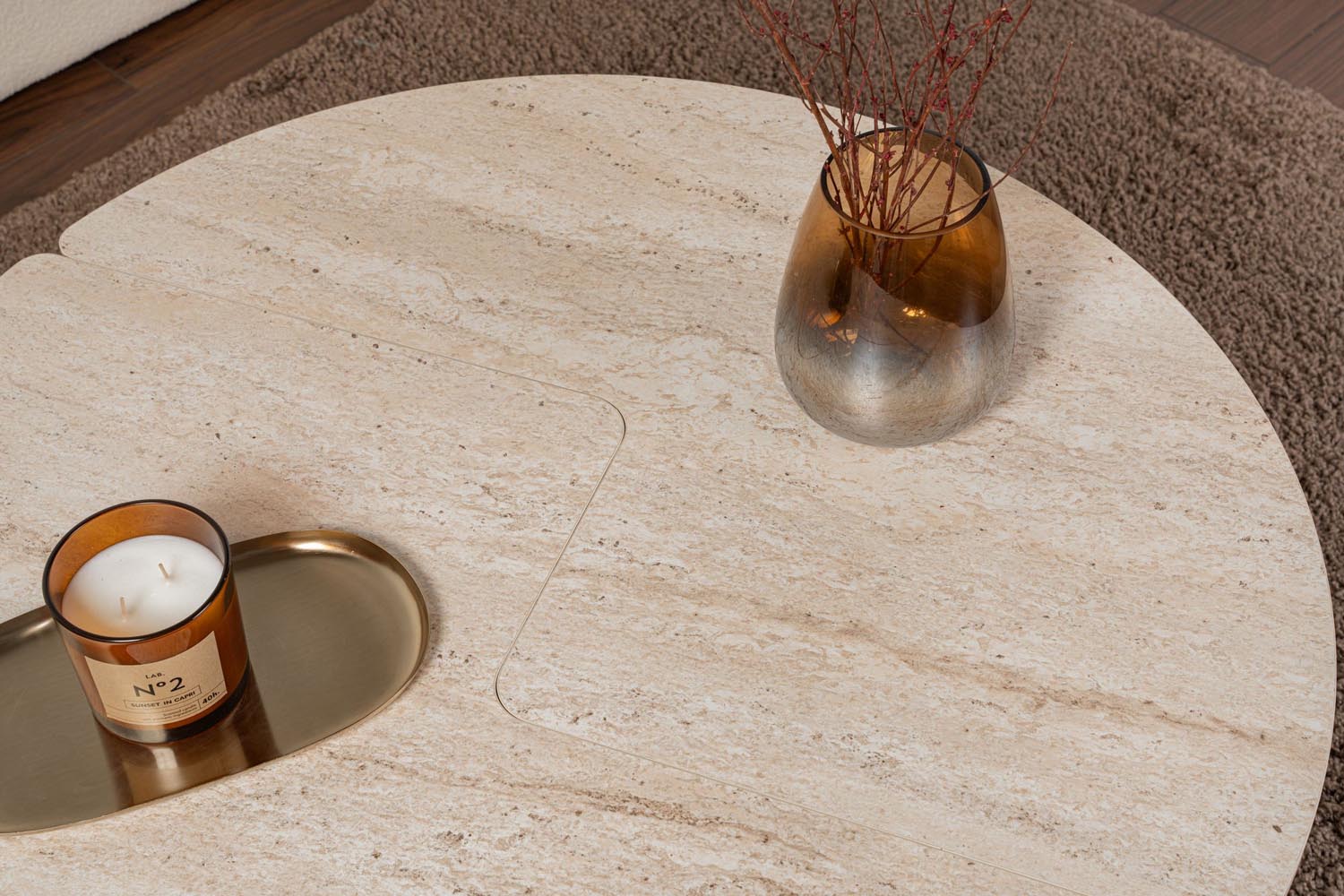 Moira - Travertine in Travertin präsentiert im Onlineshop von KAQTU Design AG. Beistelltisch ist von Nordure