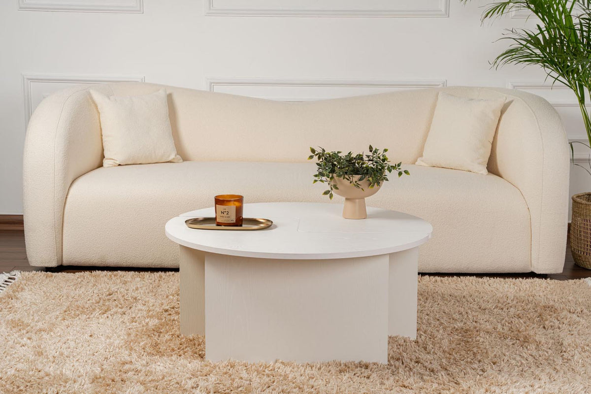 Moira Sofatisch - Holzweiss in Holzweiss präsentiert im Onlineshop von KAQTU Design AG. Couchtisch ist von Nordure