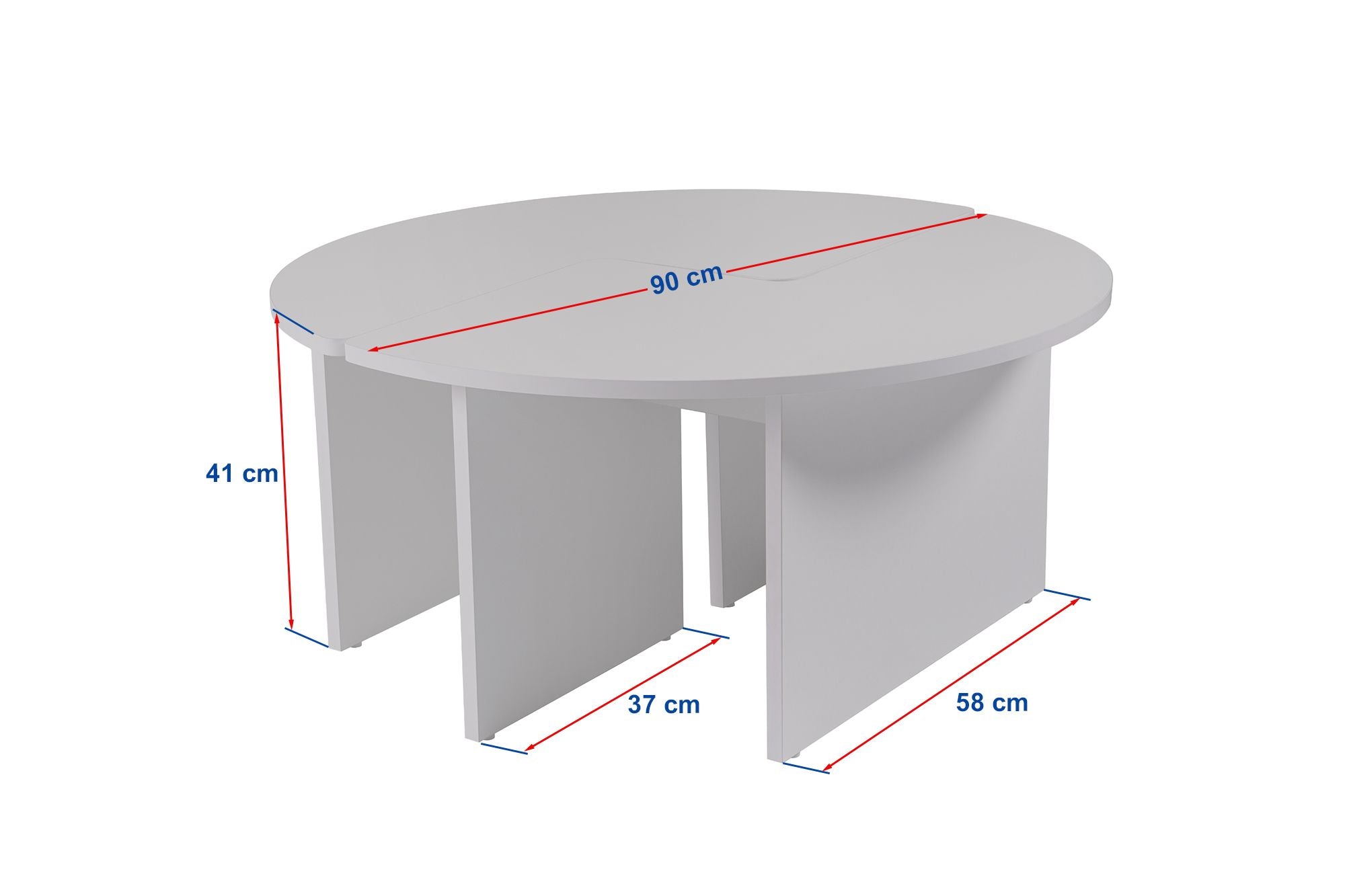 Moira - Concrete Grey in Beton Grau präsentiert im Onlineshop von KAQTU Design AG. Beistelltisch ist von Nordure