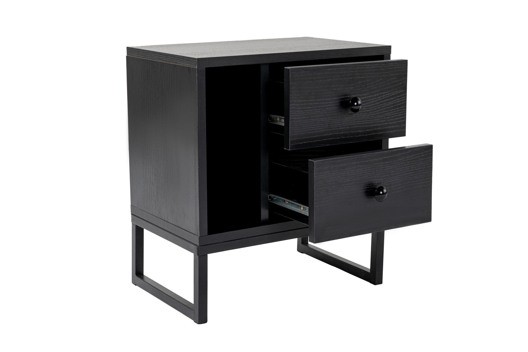 Glimmer - Wood Black, Black in Holz Schwarz
 Schwarz präsentiert im Onlineshop von KAQTU Design AG. Nachttisch ist von Nordure