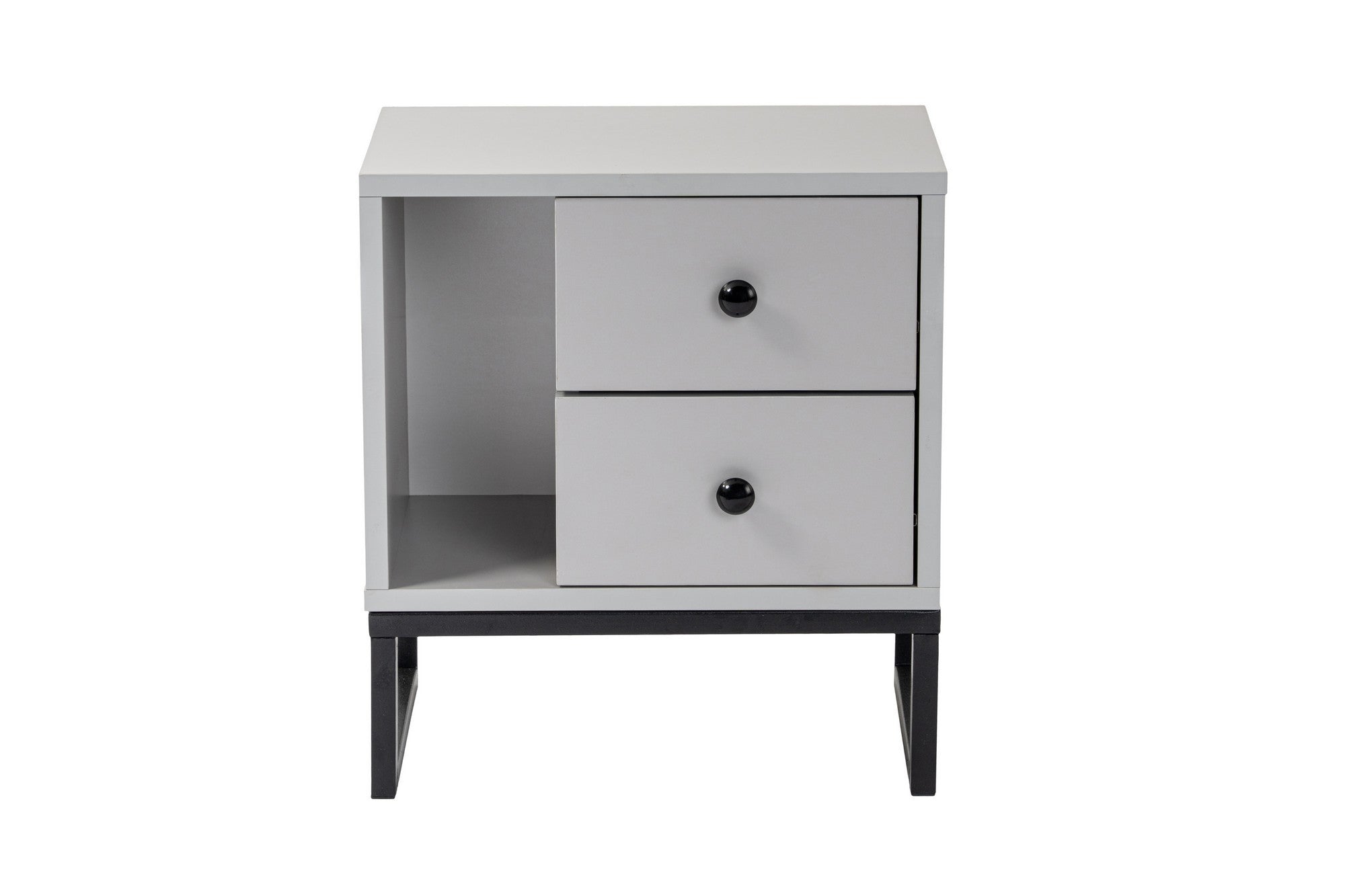 Glimmer - Grey, Black in Grau Schwarz präsentiert im Onlineshop von KAQTU Design AG. Nachttisch ist von Nordure
